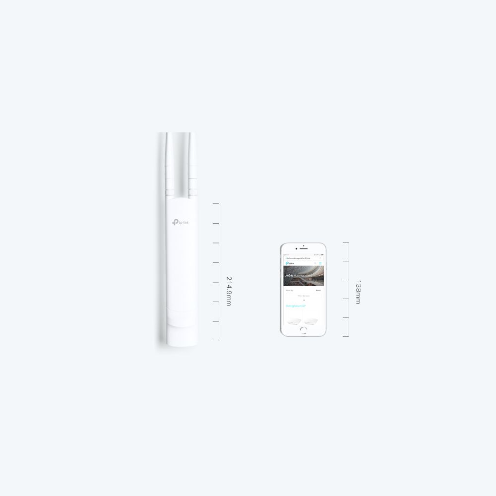 EAP113-OUTDOOR - Punto de Acceso TP-Link AC300 WiFi 1xRJ45 PoE IP65 2 Antenas Externas M�stil/Pared Blanco (EAP113-OUTDOOR)