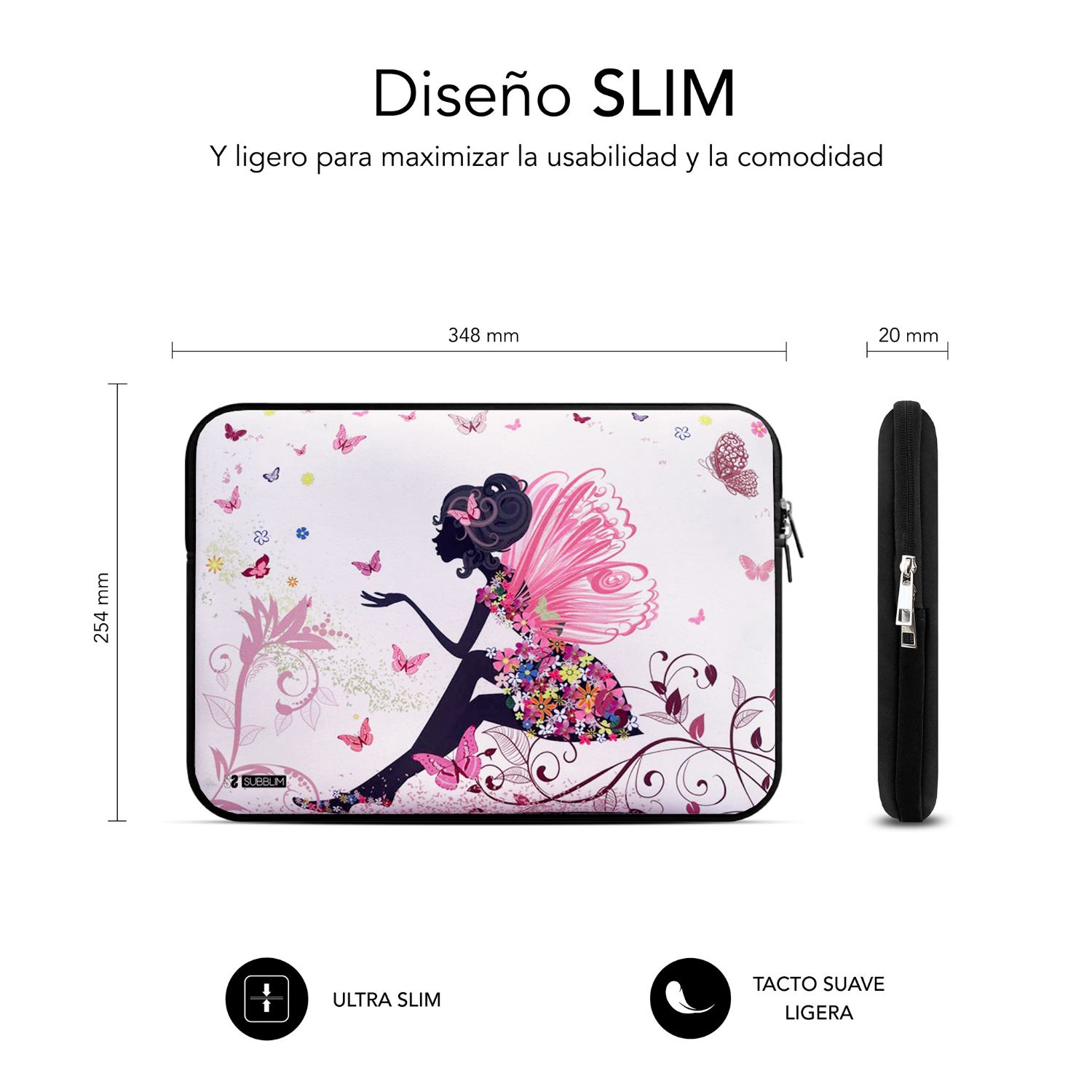 SUBLS-SKIN102 - Funda SUBBLIM Trendy Sleeve Neo Hada porttiles 13.3-14