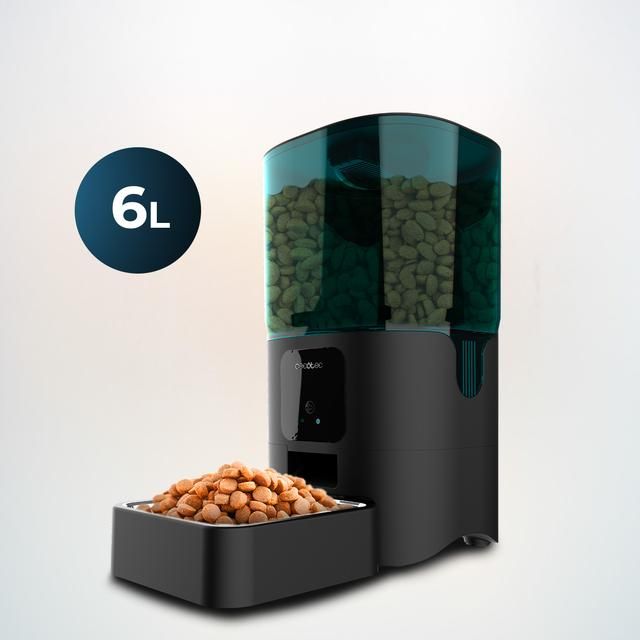09565 - Comedero Automatico mascotas CECOTEC Pumba 6000 Purrfect Meal Smart,control wifi, con 6 litros de capacidad y control de porciones (09565)