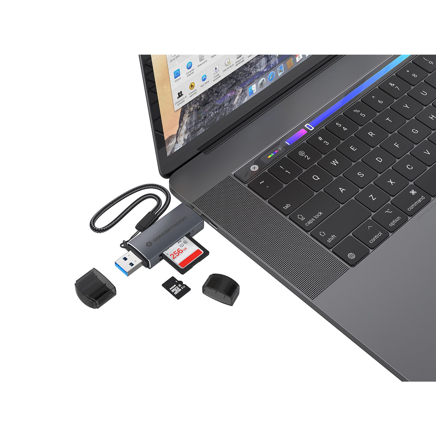 BIAN05G - Lector Tarjetas CONCEPTRONIC USB-A/C 3.0 SD/SDHC/SDXC/Micro SD Gris (BIAN05G)