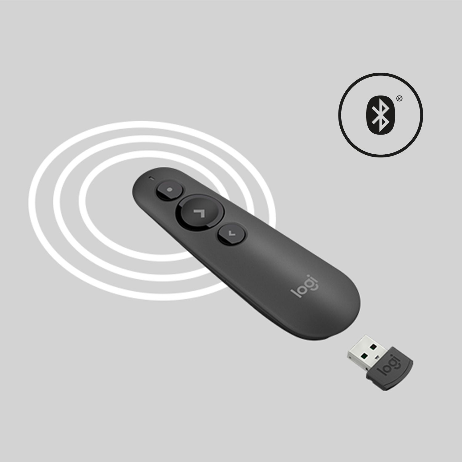 910-005843 - Presenter LOGITECH R500 Lser RF Wireless/Bluetooth Grafito (910-005843)