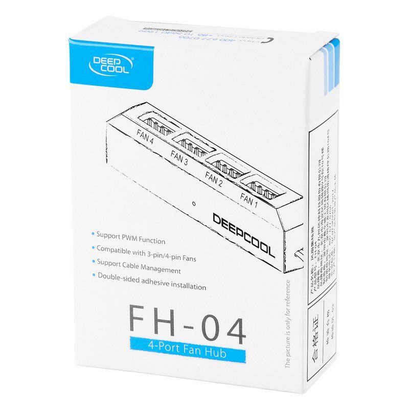 DP-F04PWM-HUB - Hub Ventiladores DeepCool FH-04 4p Negro (DP-F04PWM-HUB)