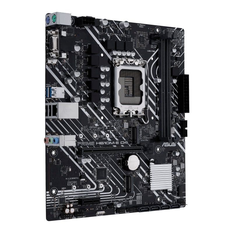 OUT8789 - Placa base ASUS PRIME H610M-E-CSM:(1700) 2DDR5 HDMI DP VGA mATX (OUT8789). Buen estado. BIOS actualizada. Sin caja original. Con chapa trasera. (OUTLET)
