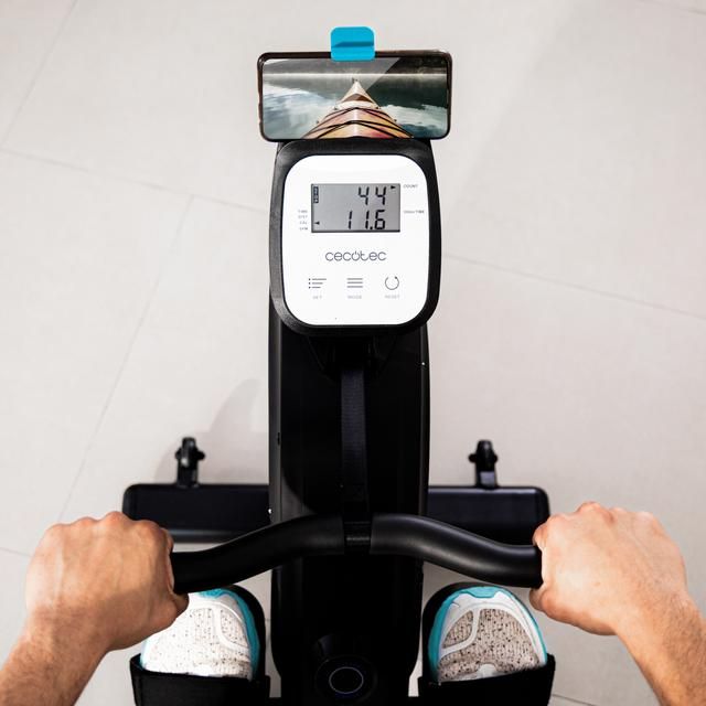 07223 - Mquina remo CECOTEC Drumfit Rower 9000 Regata, resistencia magntica y 8 niveles de intensidad. Volante de inercia 9 Kg. Pantalla LCD. Estructura plegable de forma vertical. Reposapis con correas ajustables y ruedas de transporte. (07223)