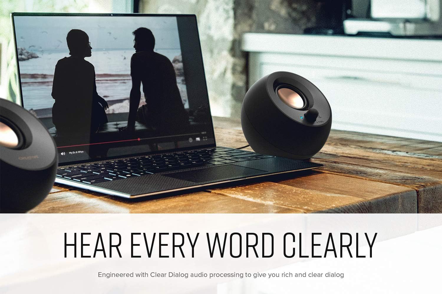 51MF1700AA000 - Altavoces Creative Pebble V3 2x8W 2.0 USB-C Bluetooth 5.0 Entrada Auxiliar Negros (51MF1700AA000)