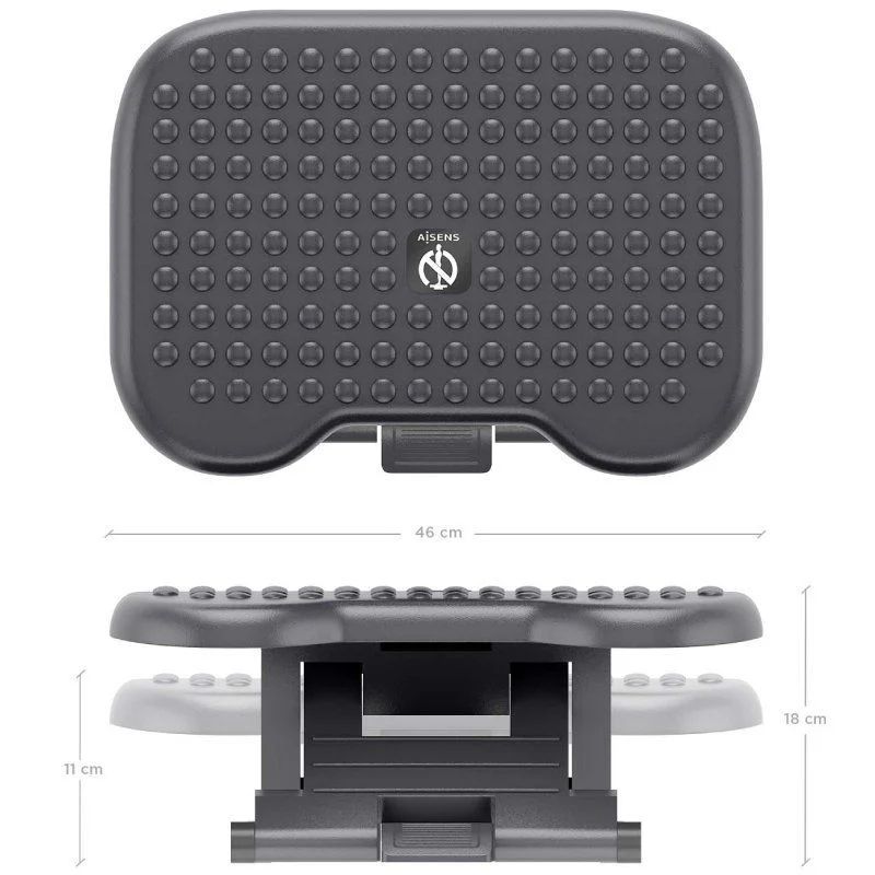 FRT02-267 - Reposapies AISENS Ergonmico/Inclinable/Ajustable 46x18cm (FRT02-267)