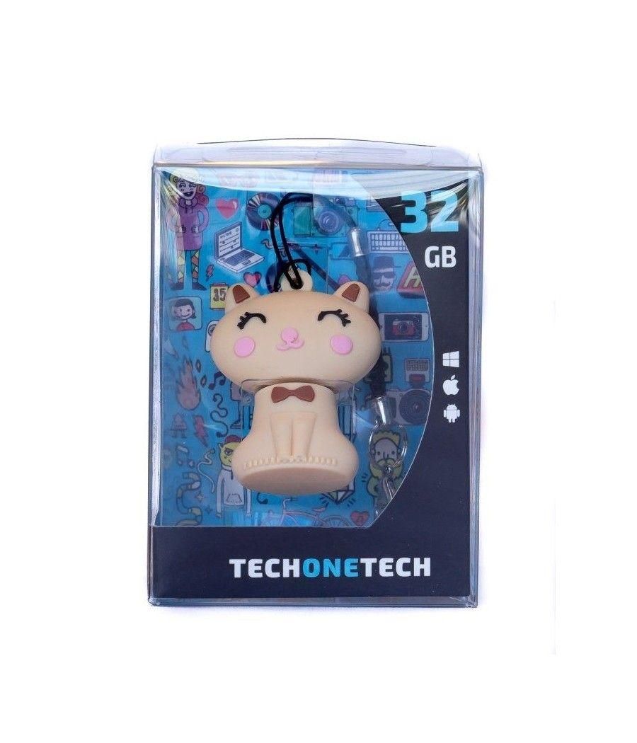 TEC5153-32 - Pendrive Tech One Tech 32Gb USB 2.0 Gato Minimi (TEC5153-32)