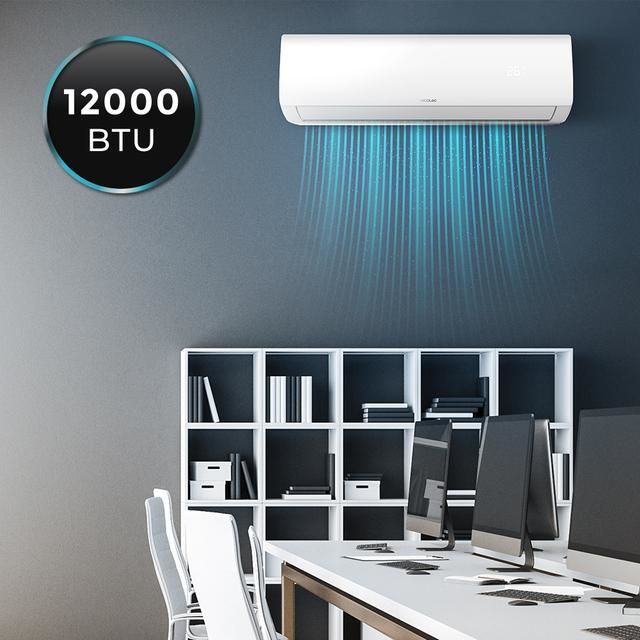 08185 - A.C. CECOTEC AirClima 12000 Smartfresh 12000 BTU Pantalla LED 5 Modos (Ventilador/Refrigeracin/Calefaccin/Deshumidificacin/Noche) Bomba de Calor WiFi Mando a Distancia Blanco (08185)