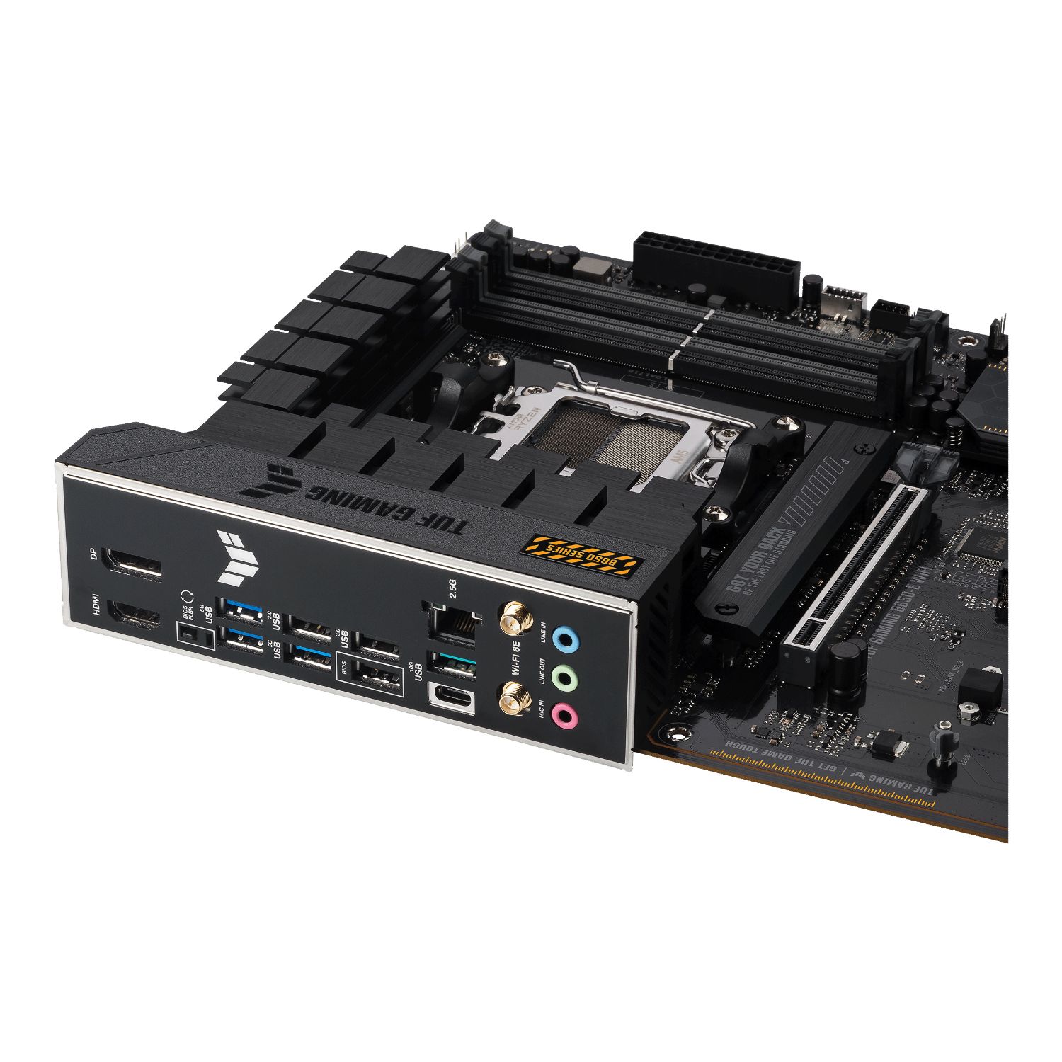 90MB1GT0-M0EAY0 - ASUS TUF GAMING B650-E WIFI:(AM5) 4DDR5 M.2 SATA3 PCIe USB 2.0 USB-A 3.0/3.1 DP HDMI RJ45 ATX 7.1 WiFi 6 Bluetooth 5.3 Gigabit Ethernet 2.5