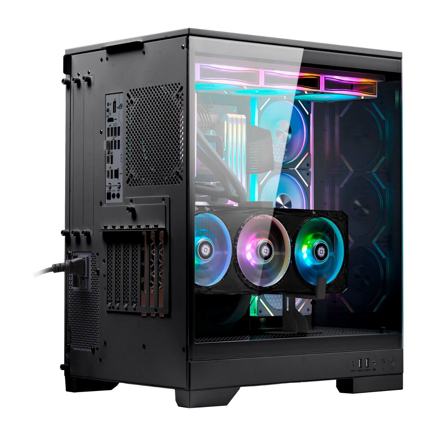 AB130211 - Caja Abysm Gaming Danube Sava H600 Ventana Lateral de Cristal Templado ARGB 2xUSB-A 3.0 1xUCB-C 3.1 ATX EATX ITX mATX Negra (AB130211)