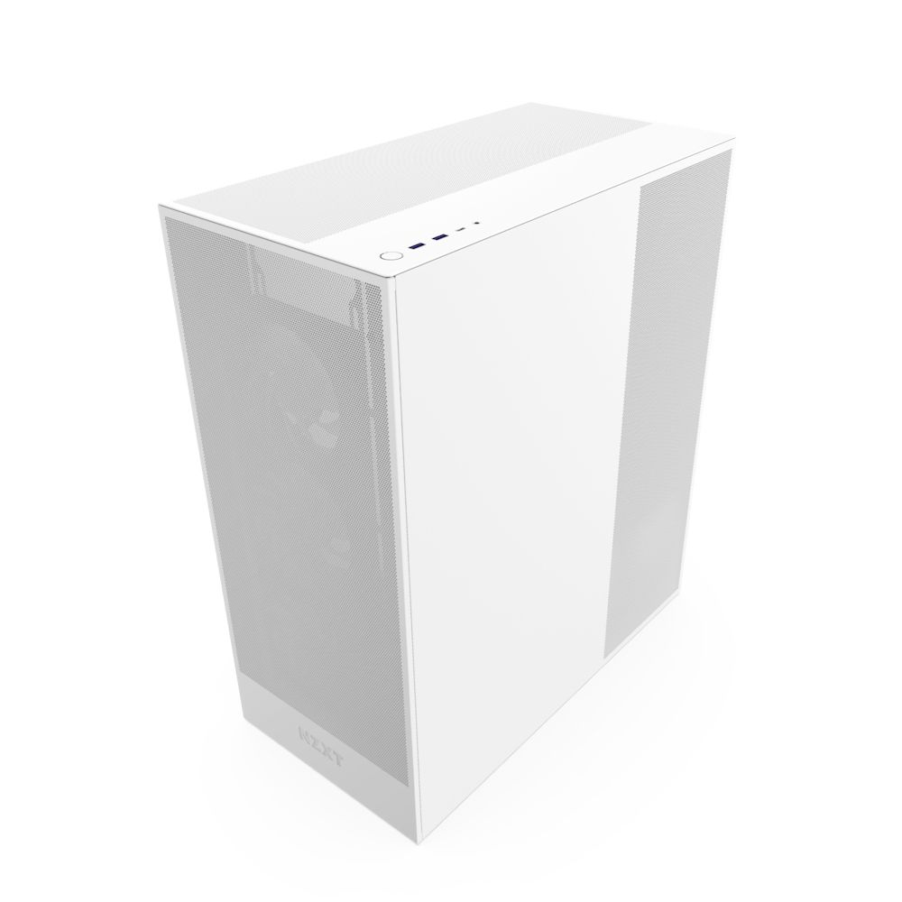 CM-H72FW-R1 - Caja NZXT H7 Flow Ventana Lateral de Cristal Templado RGB 2xUSB-A 3.0 1xUSB-C 3.1 ATX EATX mATX Mini-ITX Blanca (CM-H72FW-R1)