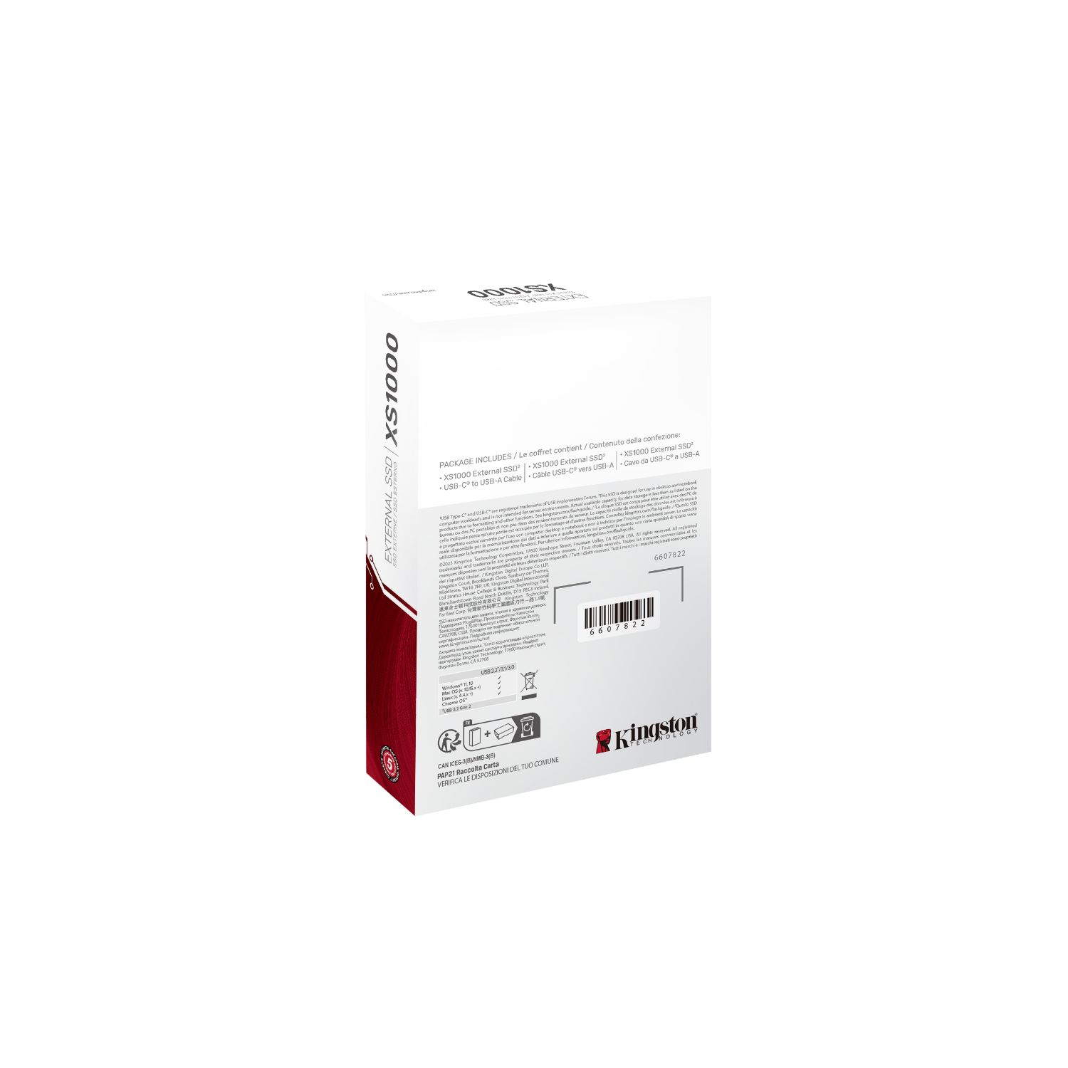 SXS1000/1000G - Disco SSD Kingston XS1000 1Tb USB-C 3.1 Lectura 1050 Mb/s Escritura 1050 Mb/s Negro (SXS1000/1000G)