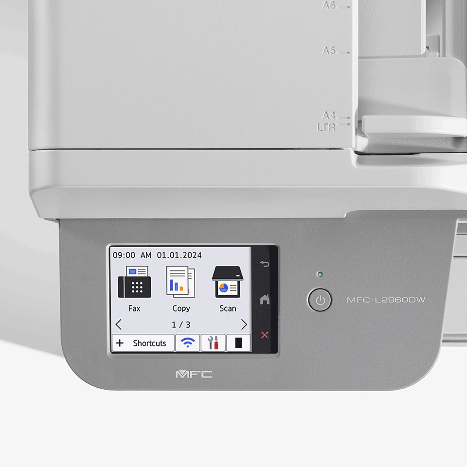 MFCL2960DW - Impresora Multifuncin BROTHER Laser A4 B/N LCD 3.5? ADF 1200x1200dpi 1xUSB 2.0 WiFi Ethernet LAN 10/100 Fax Dplex Blanca (MFC-L2960DW)