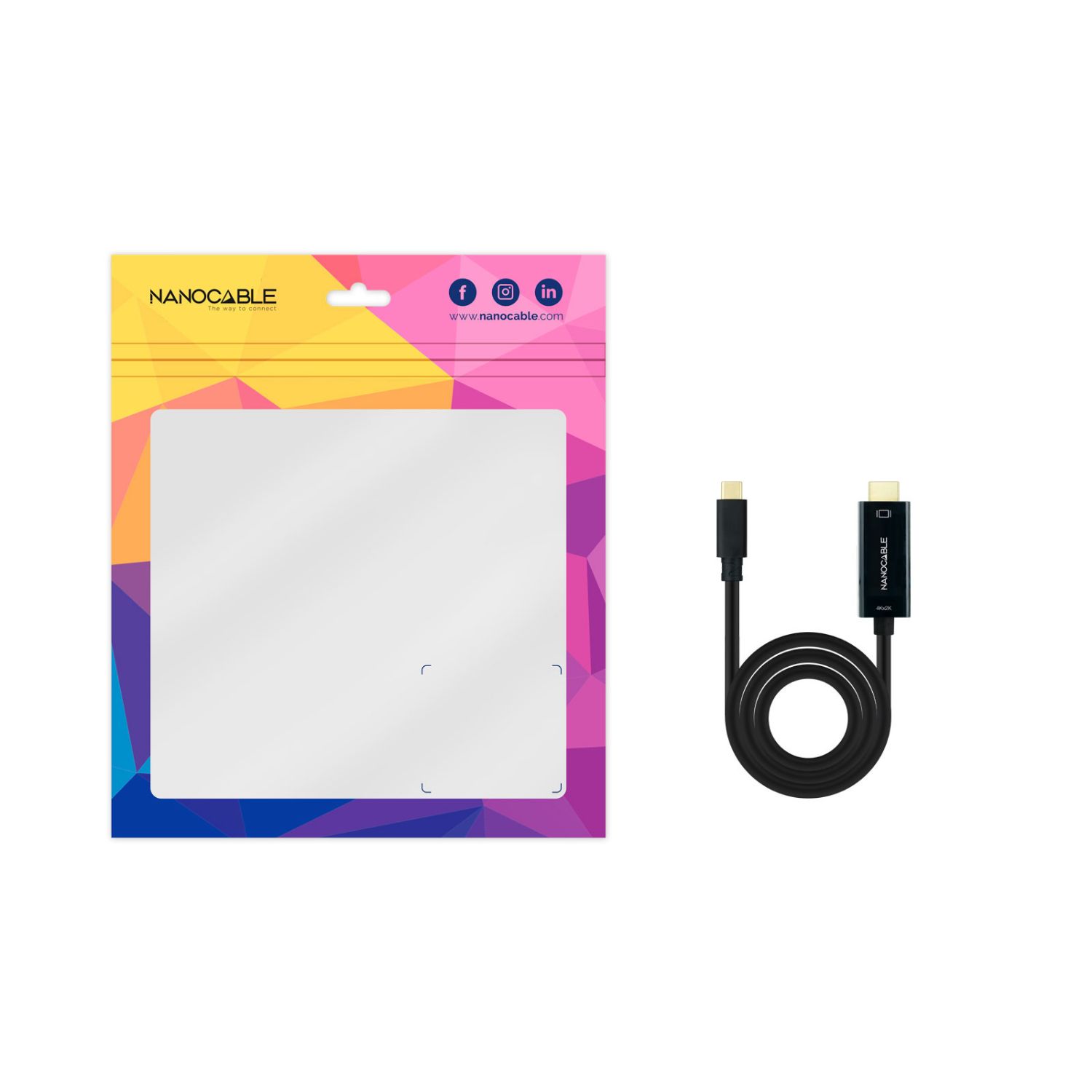 10.15.5132 - Nanocable USB-C/M a HDMI/M 1.8m Negro (10.15.5132)
