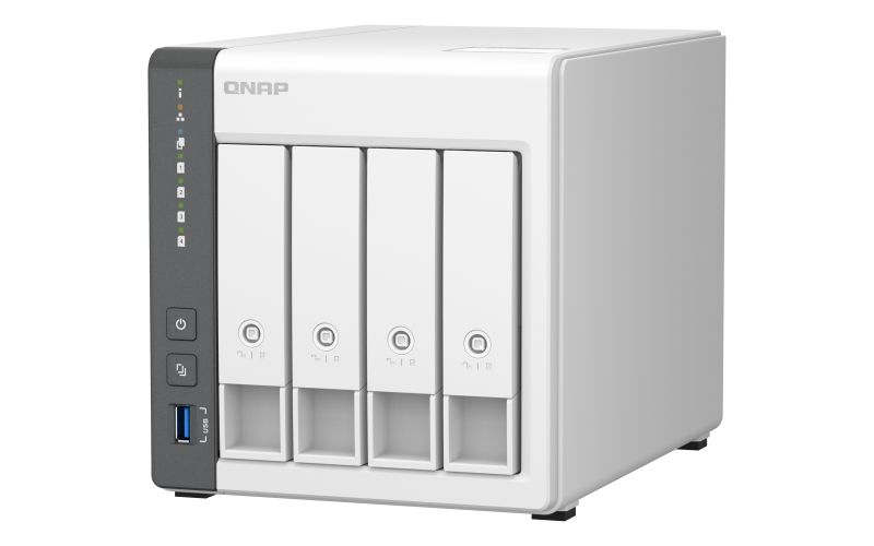 TS-433-4G - NAS QNAP A55 4Gb SATA 2xUSB 2.0 1xUSB-A 3.0 2xRJ45 4 Bah�as Ethernet Blanco (TS-433-4G)