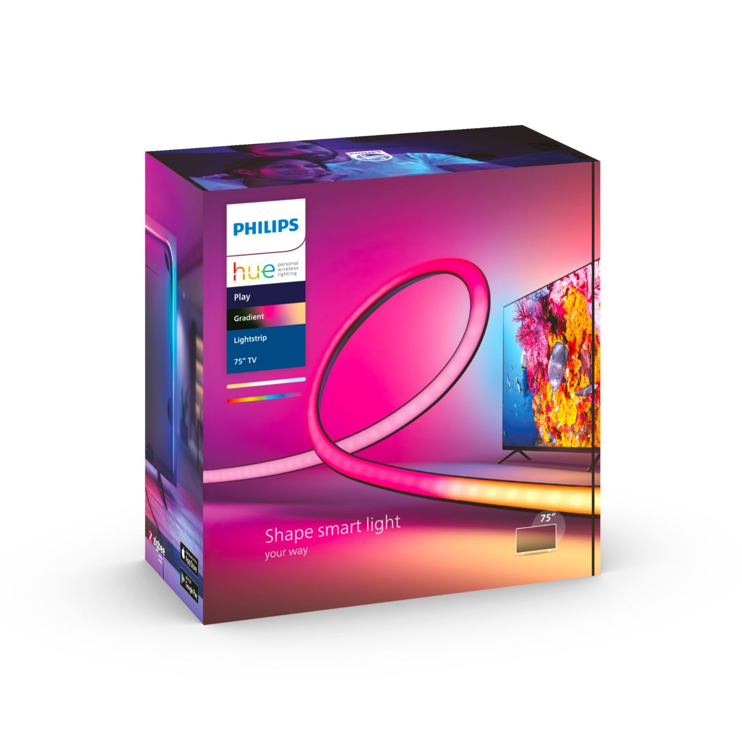 929002422901 - Tira Inteligente LED Philips Hue Blanco/Color 1100L 20W IP20 Bluetooth/Zigbee Negra (929002422901)