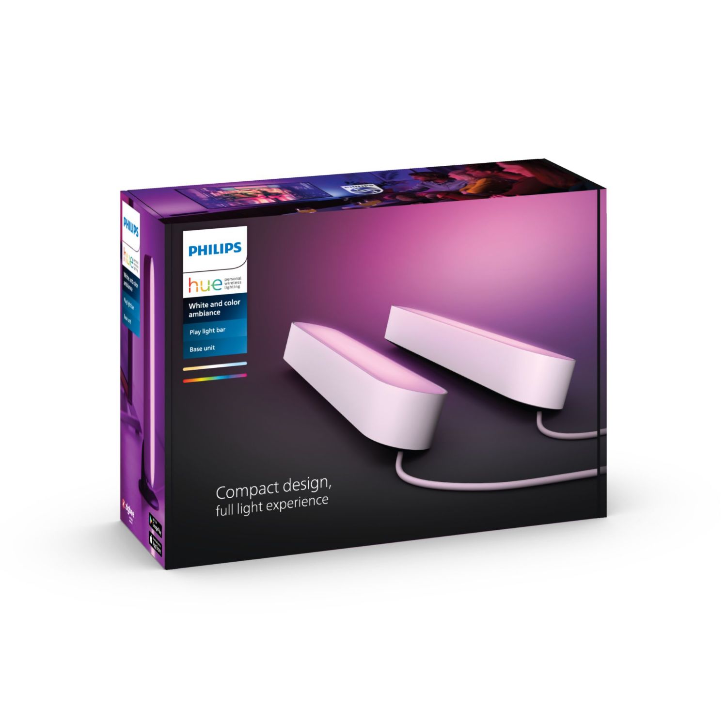915005734601 - Panel Inteligente Philips Hue Play LED Blanco 530L 42W IP20 2 Unidades Blanco (915005734601)