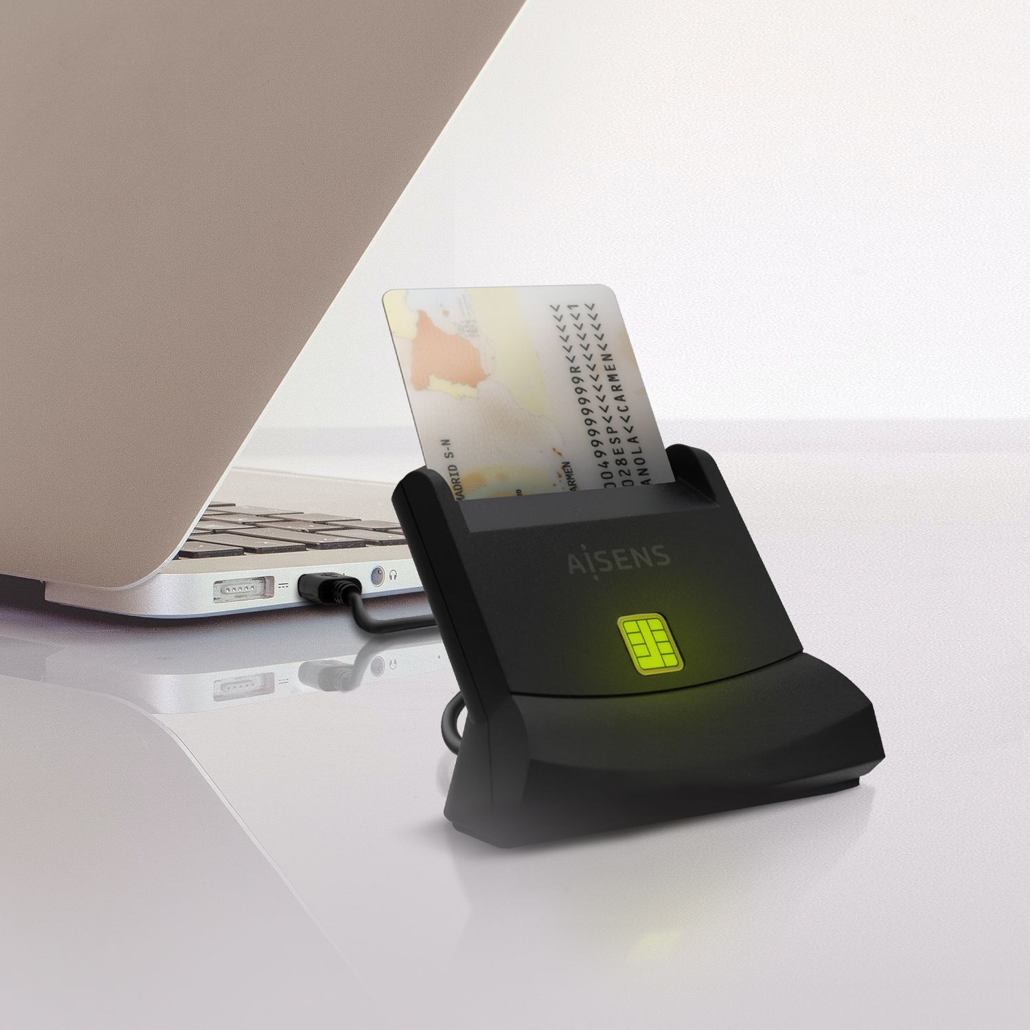 ASCR-SN05-BK - Lector AISENS Tarjetas Inteligentes DNIe USB 2.0 Negro (ASCR-SN05-BK)
