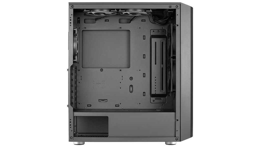 INTERESTELAR - Caja AEROCOOL Ventana Lateral de Cristal Templado ARGB 2xUSB-A 3.0 1xUSB-C 3.1 ATX mATX Mini-ITX Negra (INTERESTELAR)