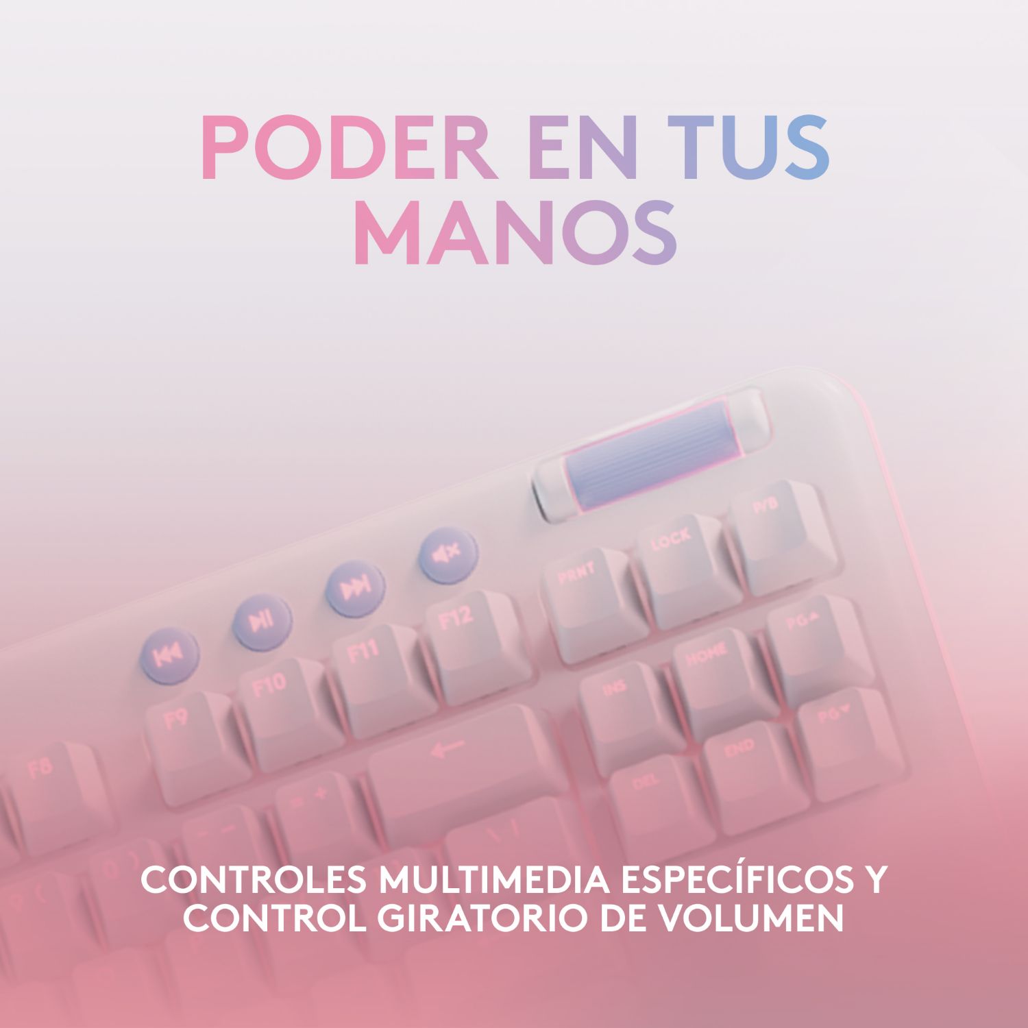 920-010685 - Teclado Gaming Mecnico LOGITECH G715 Reposamuecas LightSpeed Diestro QWERTY 87 Teclas Wireless RF Bluetooth Cable 1.8m Blanco Niebla (920-010685)
