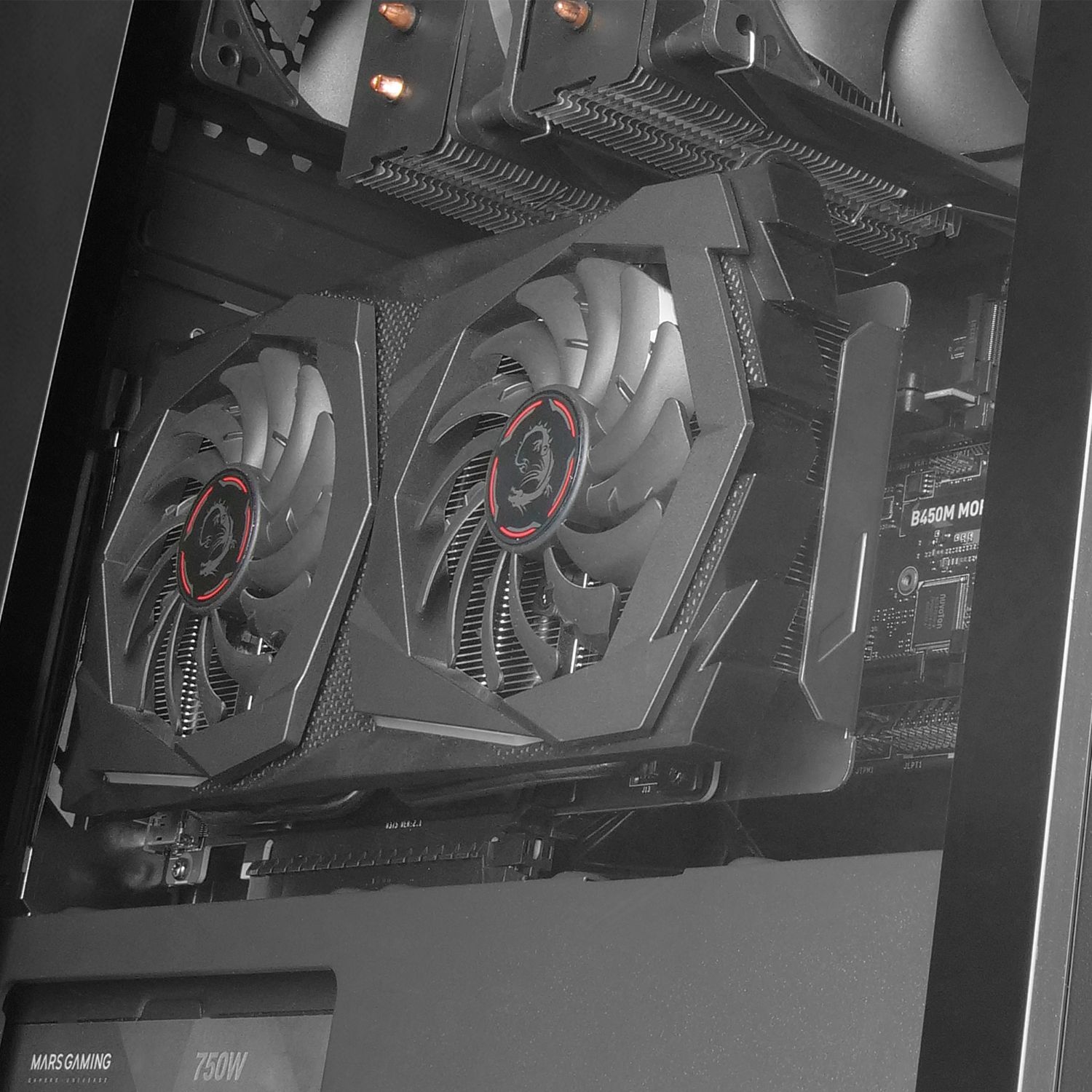 MCPRO2 - Caja Profesional Mars Gaming Premium XXL Ventana Lateral Completa de Cristal Templado Sistema CPU Freezer 2xUSB 2.0 1xUSB-A 3.0 EATX ATX mATX Mini-ITX Negra (MCPRO2)