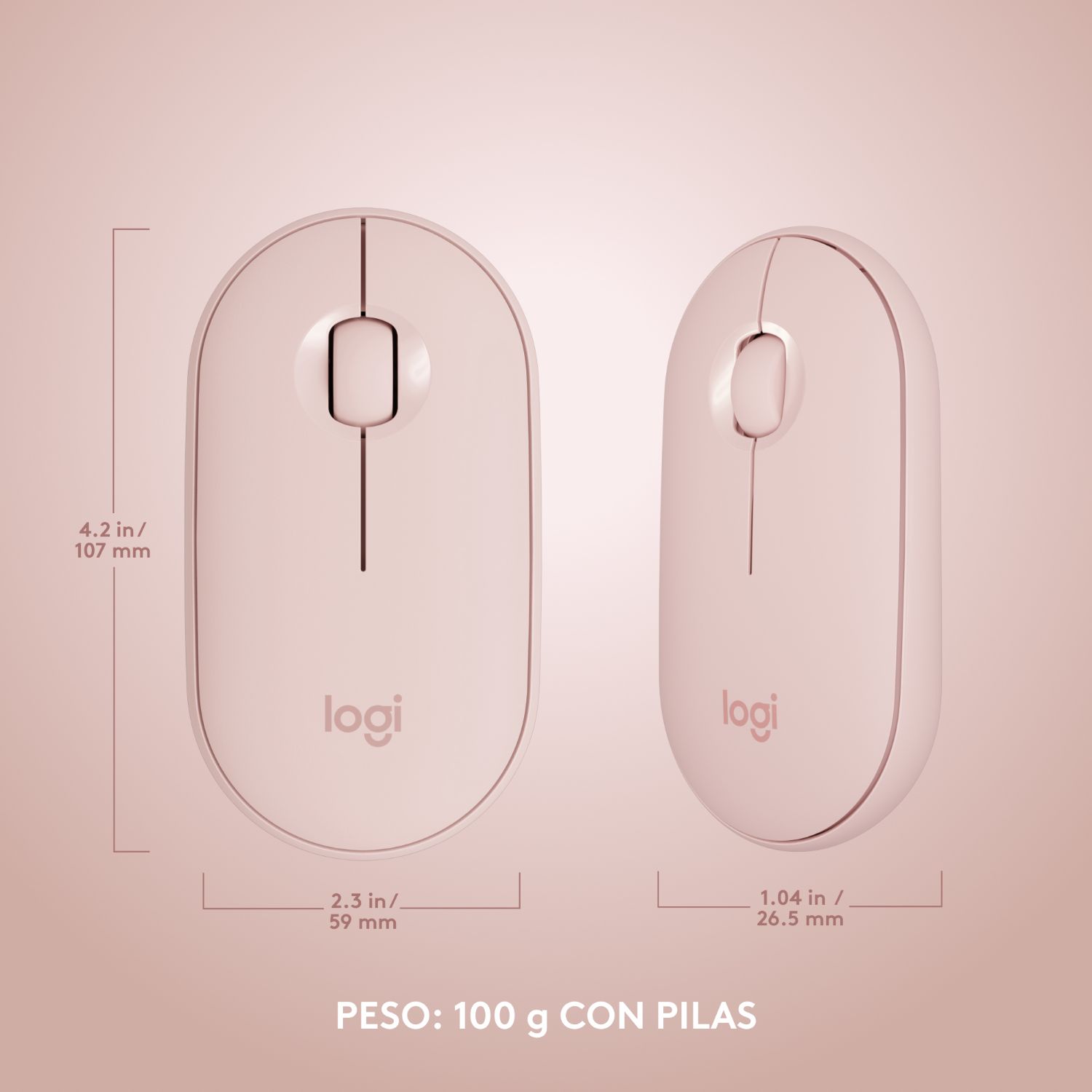 920-011317 - Teclado+Raton LOGITECH MK470 Multimedia Mini Diestro QWERTY RF 10m ptico Ambidextro 1000dpi 3 Botones Rosa (920-011317)
