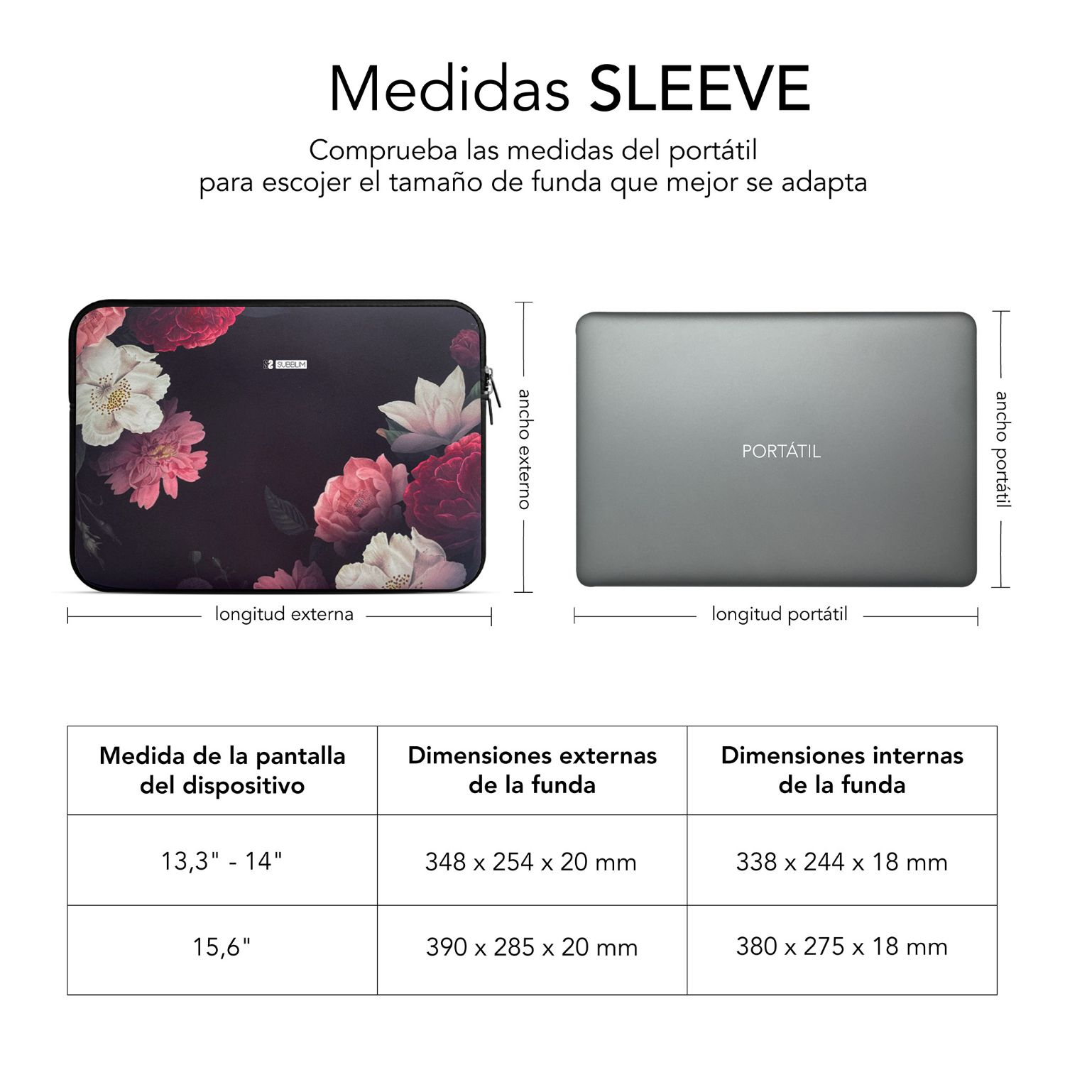SUBLS-SKIN151 - Funda SUBBLIM Trendy Neo Flowers 15.6