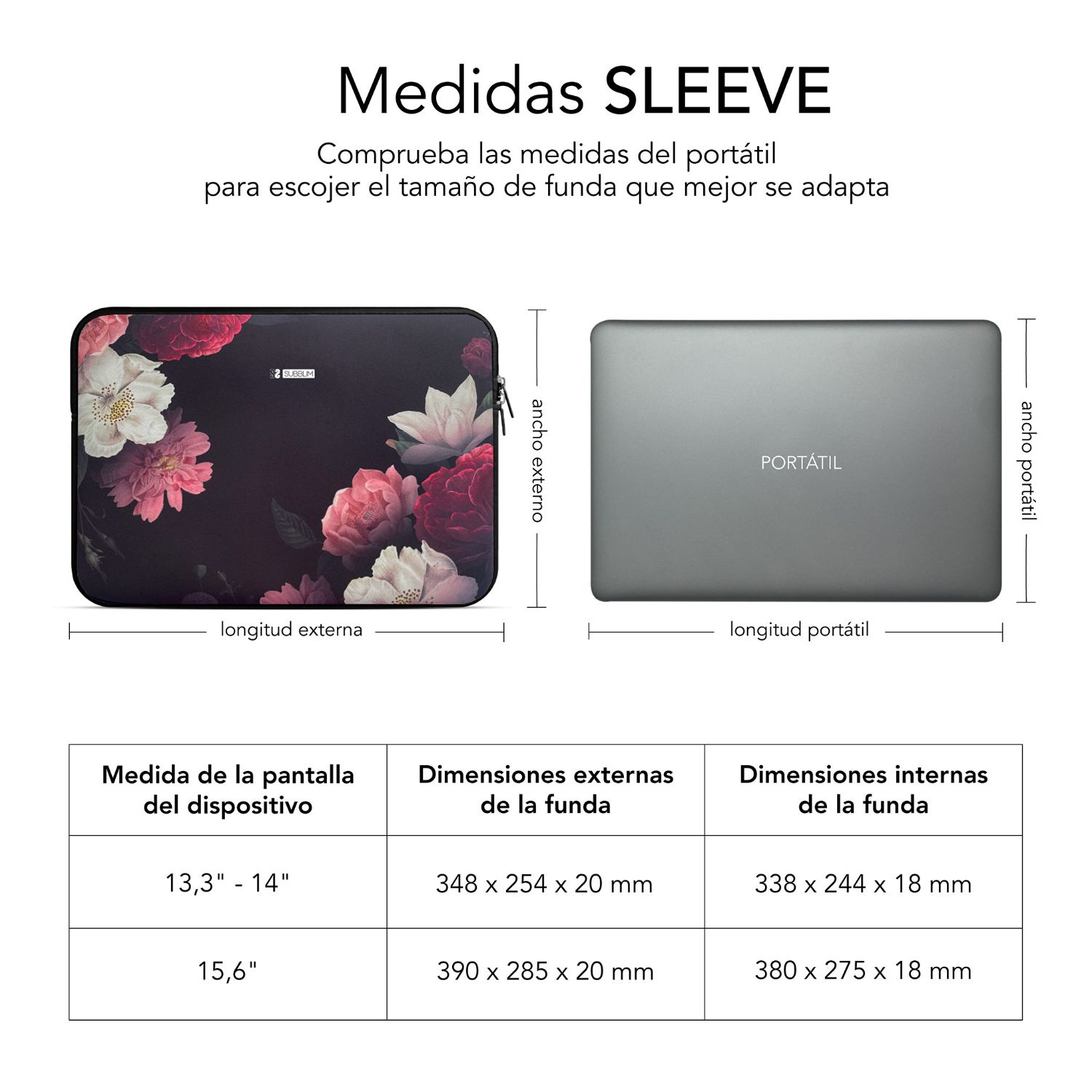 SUBLS-SKIN101 - Funda SUBBLIM Trendy Sleeve Neo Flowers 14