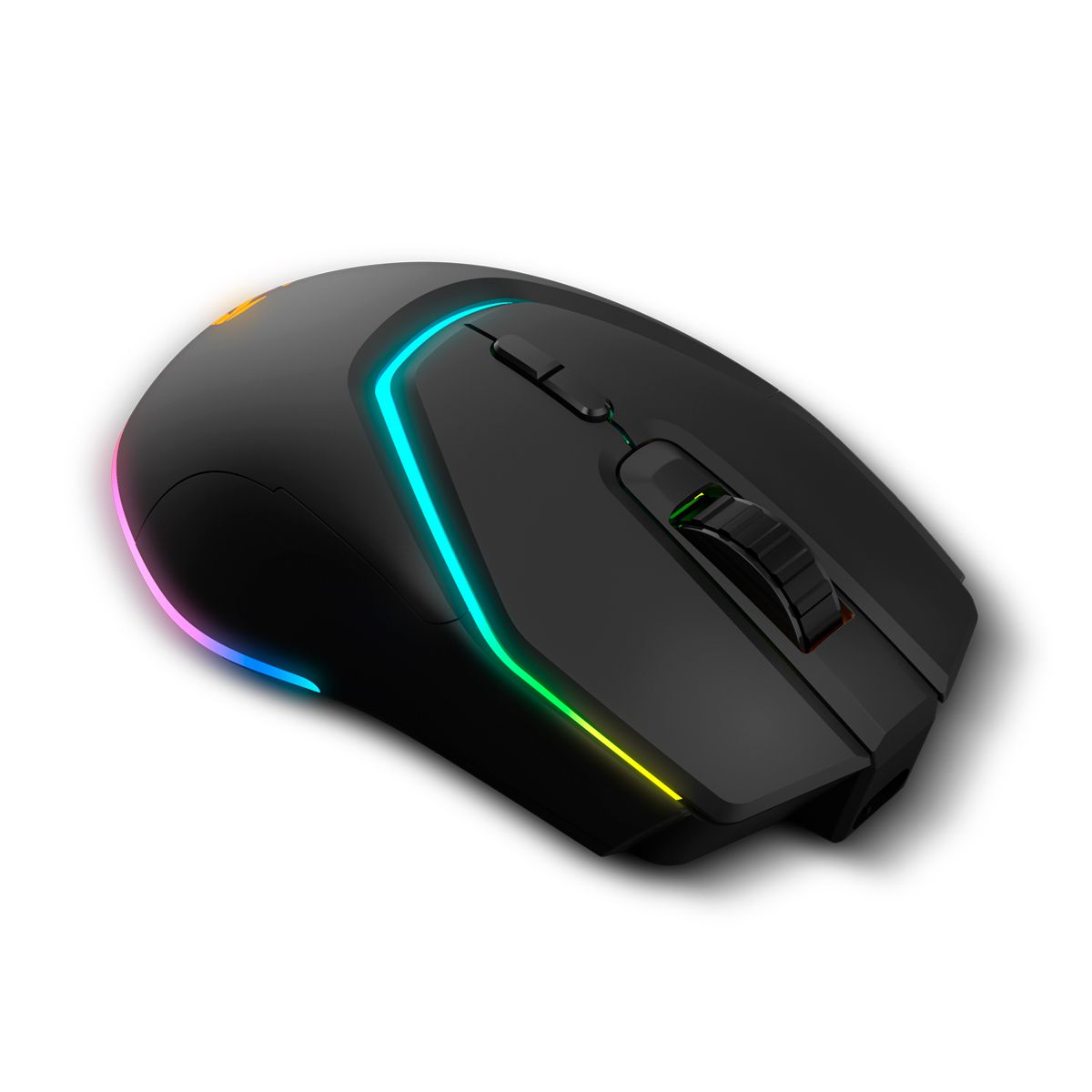 NXKROMKBLSP - Teclado+Raton Gaming KROM Kabala Ergonmico LED RGB Multimedia QWERTY 105 Teclas Antifantasma Wireless RF ptico 4800dpi 7 Botones Negro (NXKROMKBLSP)
