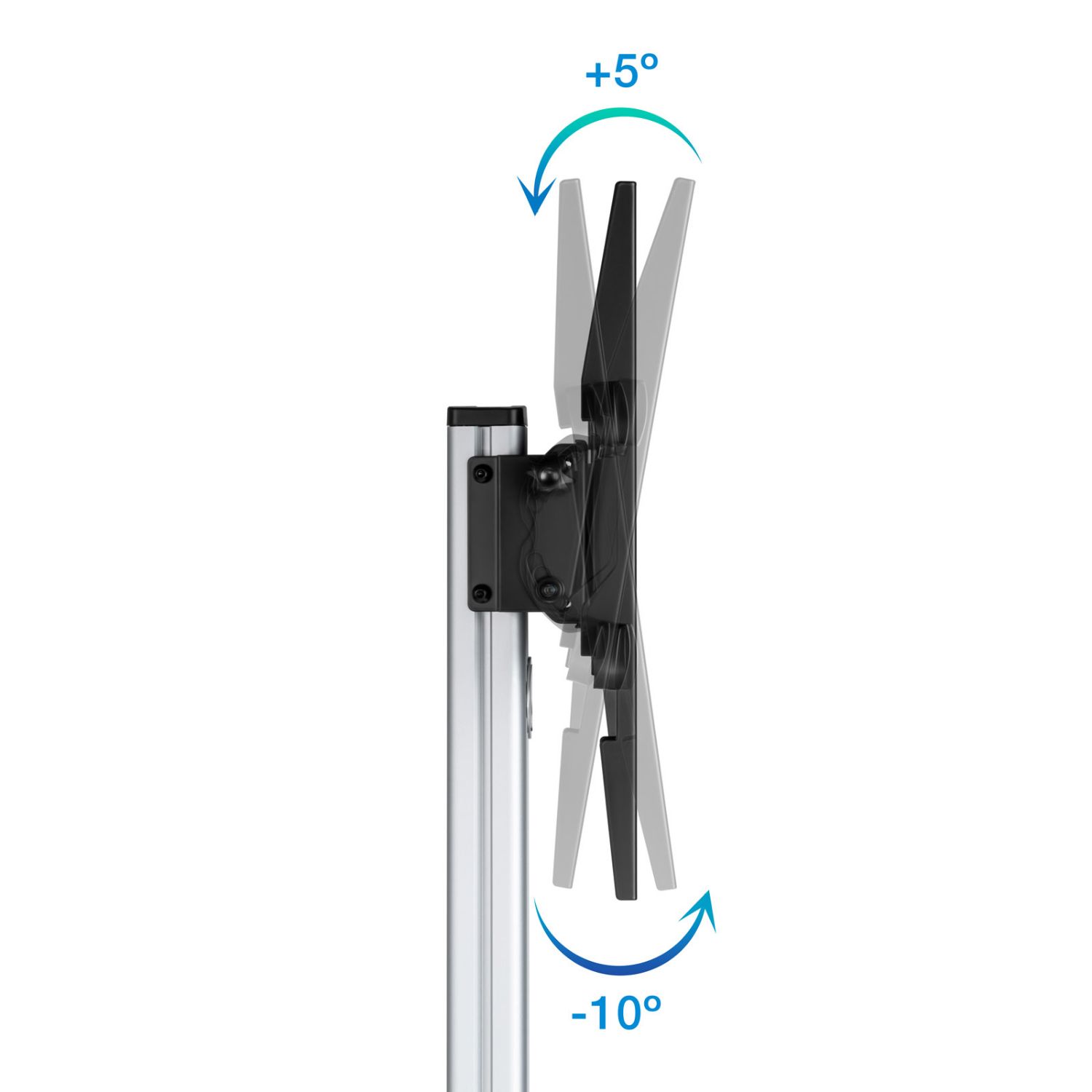 FS1886M-B - Soporte Pie TOOQ inclinable con ruedas, para tv 37-86