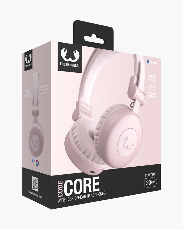3HP1000SP - Auriculares Fresh N Rebel Code Core Plegables Bluetooth Micrfono Integrado Smokey Pink (3HP1000SP)