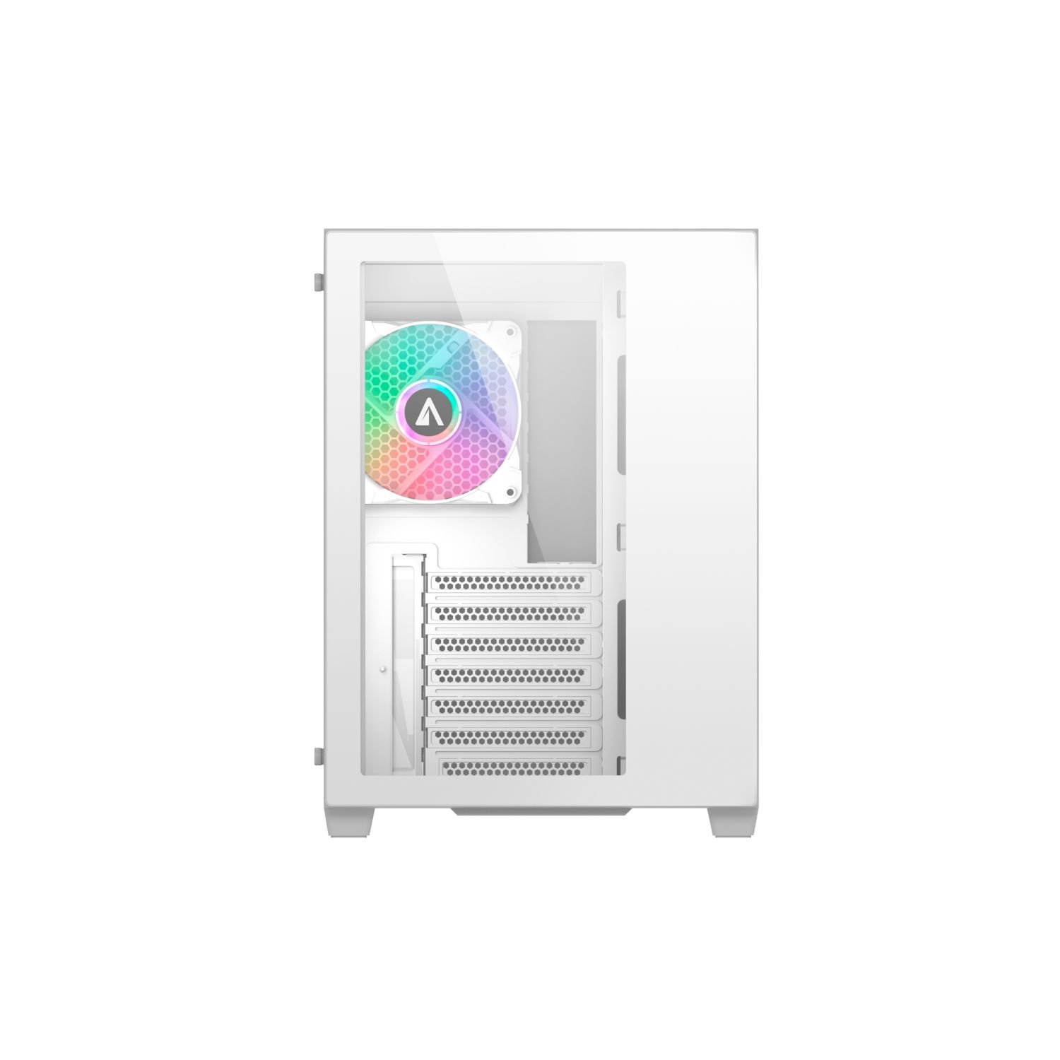 AB128513 - Caja Gaming Abysm Danube Sava 285 BX203 Ventana Lateral de Cristal Templado ARGB 2xUSB-A 3.0 1xUSB-C 3.1 ATX mATX ITX Blanca (AB128513)