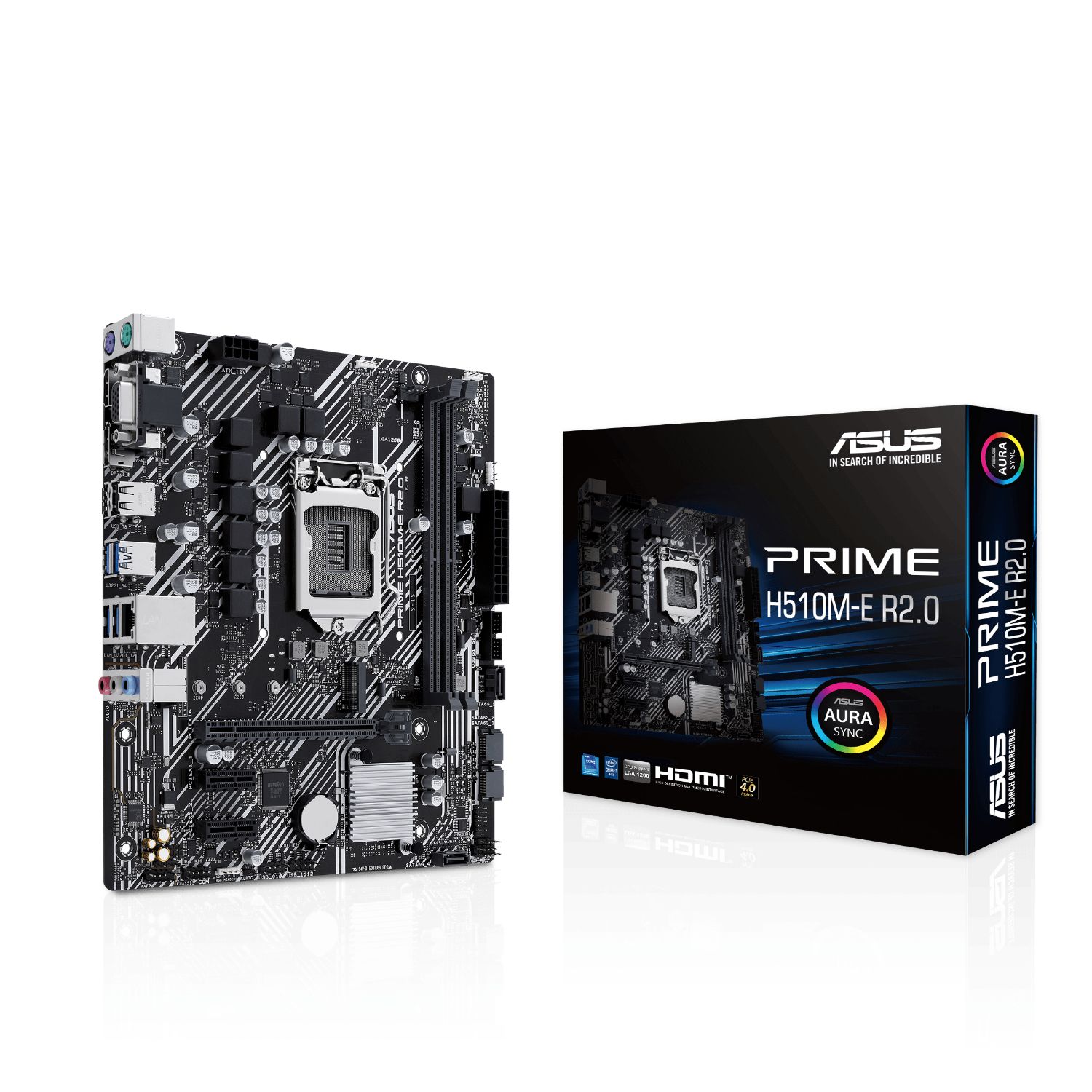 90MB1FQ0-M0EAY0 - Placa base ASUS PRIME H510M-E R2.0:(1200) 2DDR4 SATA3 PCIe M.2 USB 2.0 USB-A 3.0 HDMI VGA DP RJ45 PS/2 7.1 mATX Gigabit Ethernet