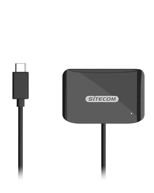 MD-1002 - Lector de Tarjetas Sitecom USB-C eID/ID SmartCards MicroSD/MicroSDHC/MicroSDXC 60cm Negro (MD-1002)