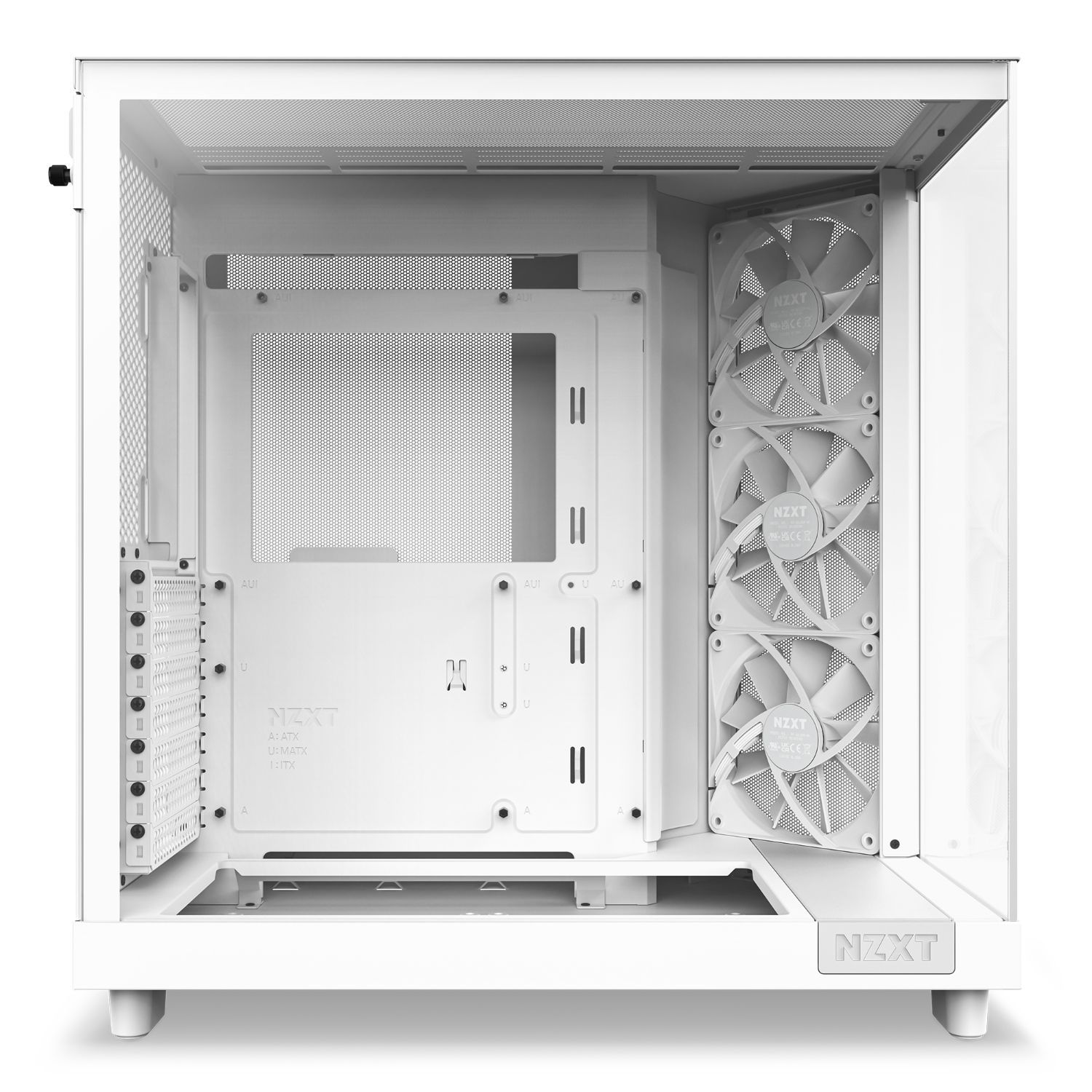 CC-H61FW-01 - Caja NZXT H6 Flow Panel Lateral de Cristal Templado 2xUSB-A 3.0 1xUSB-C 3.1 ATX mATX Mini-ITX Blanca (CC-H61FW-01)
