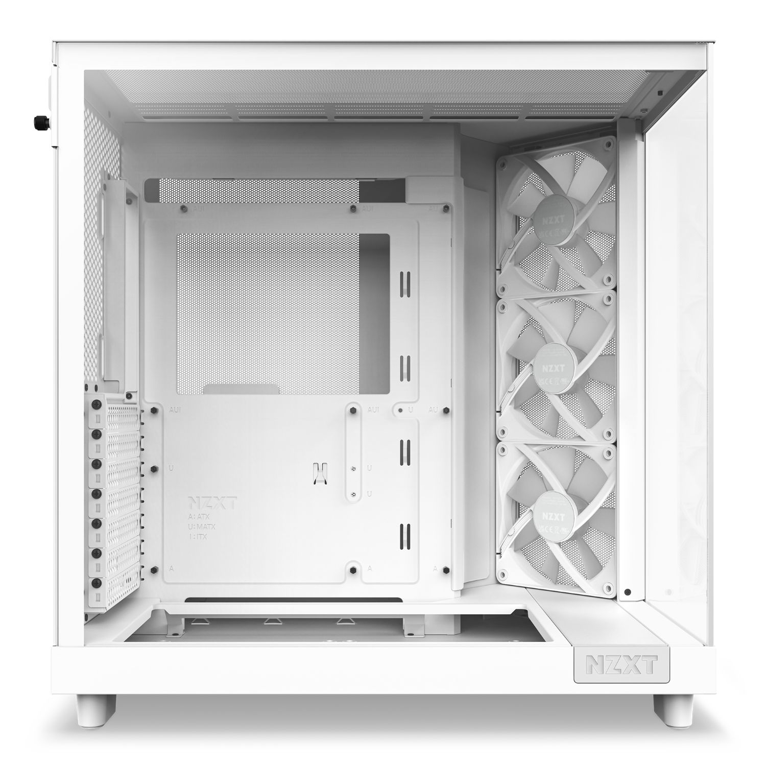 CC-H61FW-R1 - Caja NZXT H6 Flow Panel Lateral de Cristal Templado RGB 2xUSB-A 3.0 1xUSB-C 3.1 ATX mATX Mini-ITX Blanca (CC-H61FW-R1)