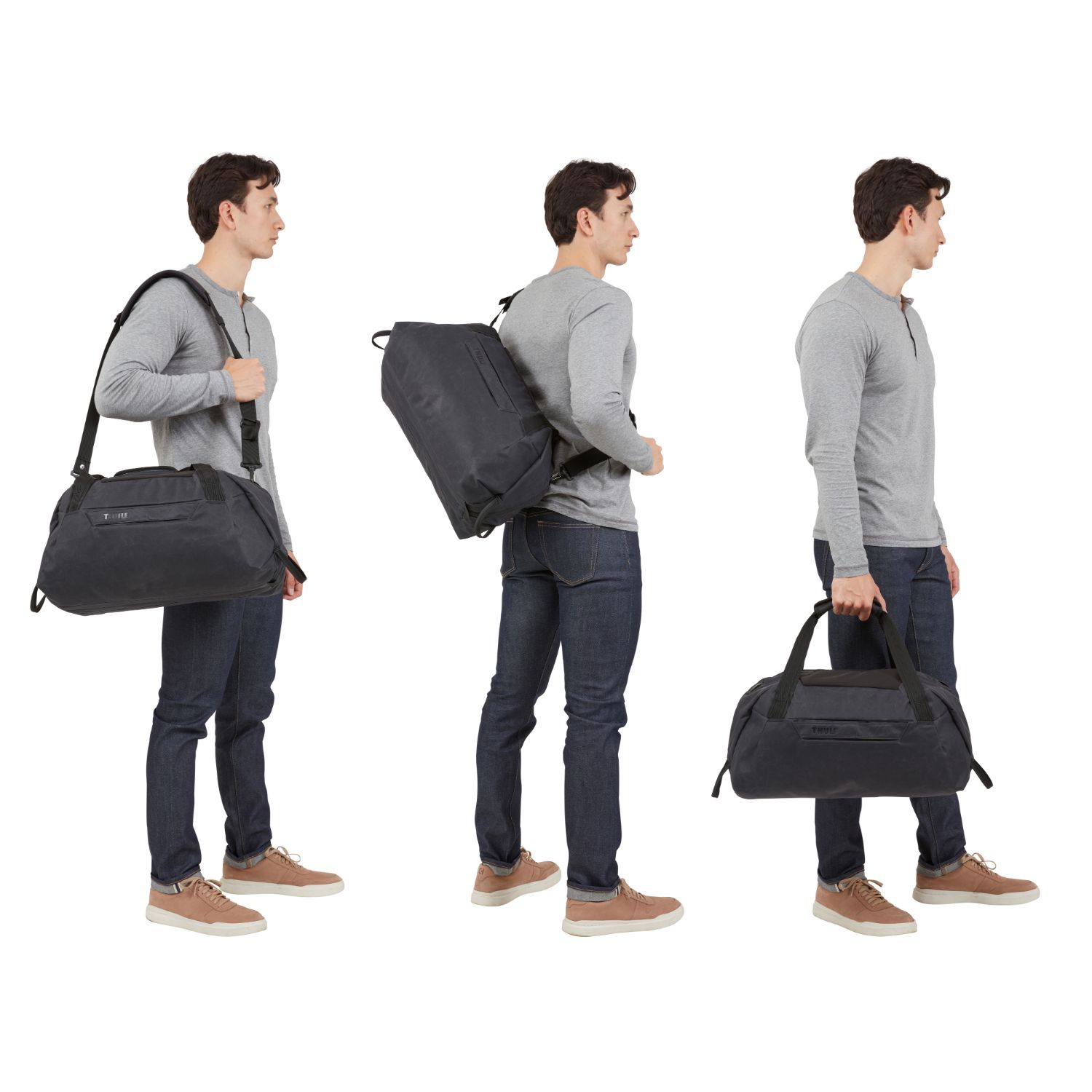 3204725 - Bolso de Mano THULE Aion Duffel Polister Bolsillo Exterior Tirante para Hombro Correa de Hombro Acolchada/Ajustable 35L Negro (3204725)