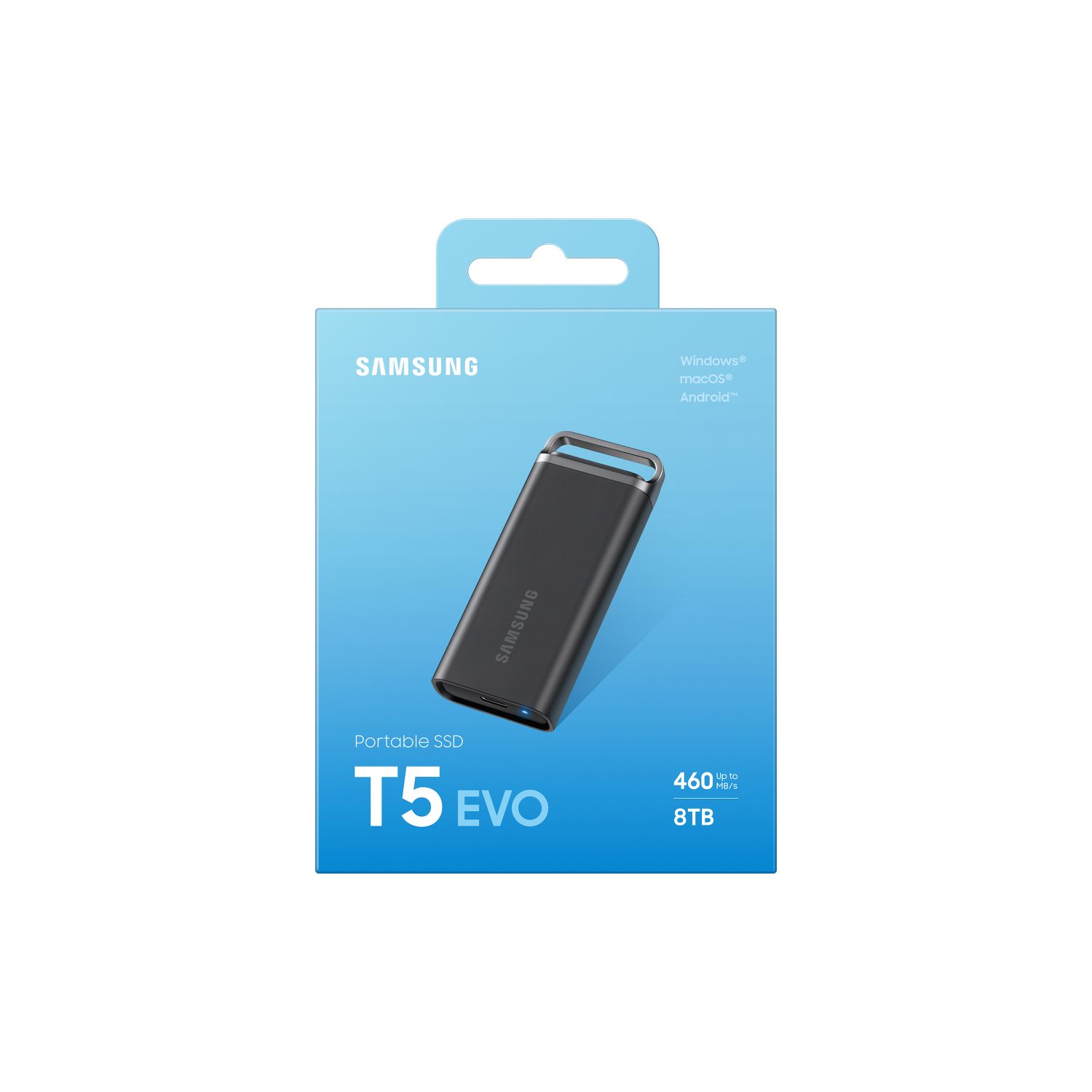 MU-PH8T0S/EU - SSD Samsung T5 Evo 8Tb USB 3.0 Lectura 460 Mb/s Escritura 460 Mb/s Negro (MU-PH8T0S/EU)