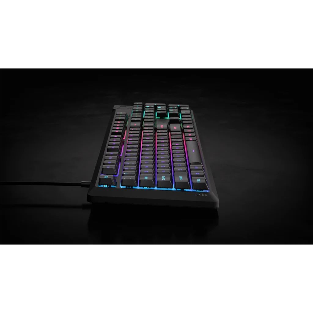 CH-9226C65-ES - Teclado Gaming Corsair K55 Core Mecnico QWERTY 110 Teclas RGB USB-A 2.0 Negro (CH-9226C65-ES)