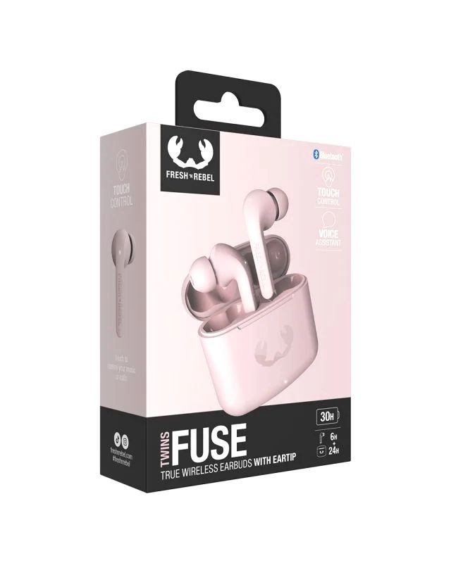 3TW1300SP - Auriculares Fresh N Rebel Twins Fuse, True Wireless, Smokey Pink (3TW1300SP)