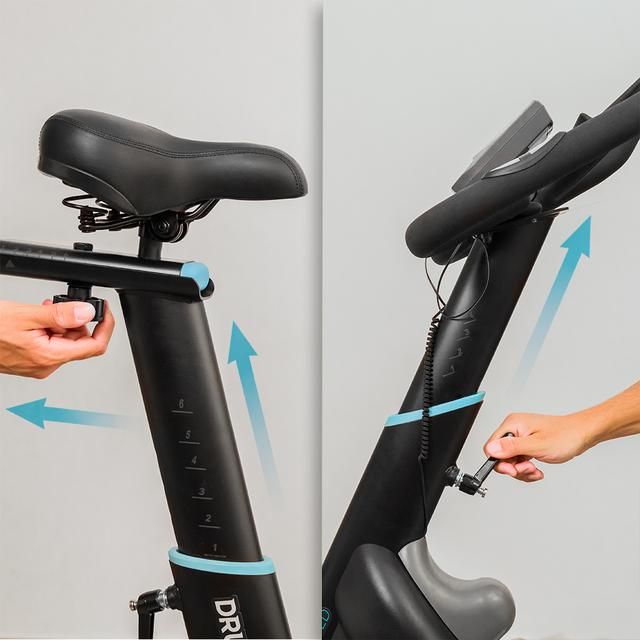 07247 - Bicicleta Esttica CECOTEC DrumFit Indoor 24000 Pantalla LCD Resistencia Magntica Volante de Inercia 24Kg Pulsmetro Mx. 120Kg Ruedas de Transporte Soporte Dispositivos APP Negra (07247)