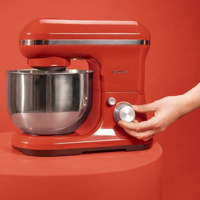 03903 - Batidora CECOTEC Amasadora Cecomixer Merengue 5L 1200 Ice-Cream Red, con 5 funciones, diseo elegante y accesorios para batir y amasar. Incluye funcin para hacer helado.(03903)