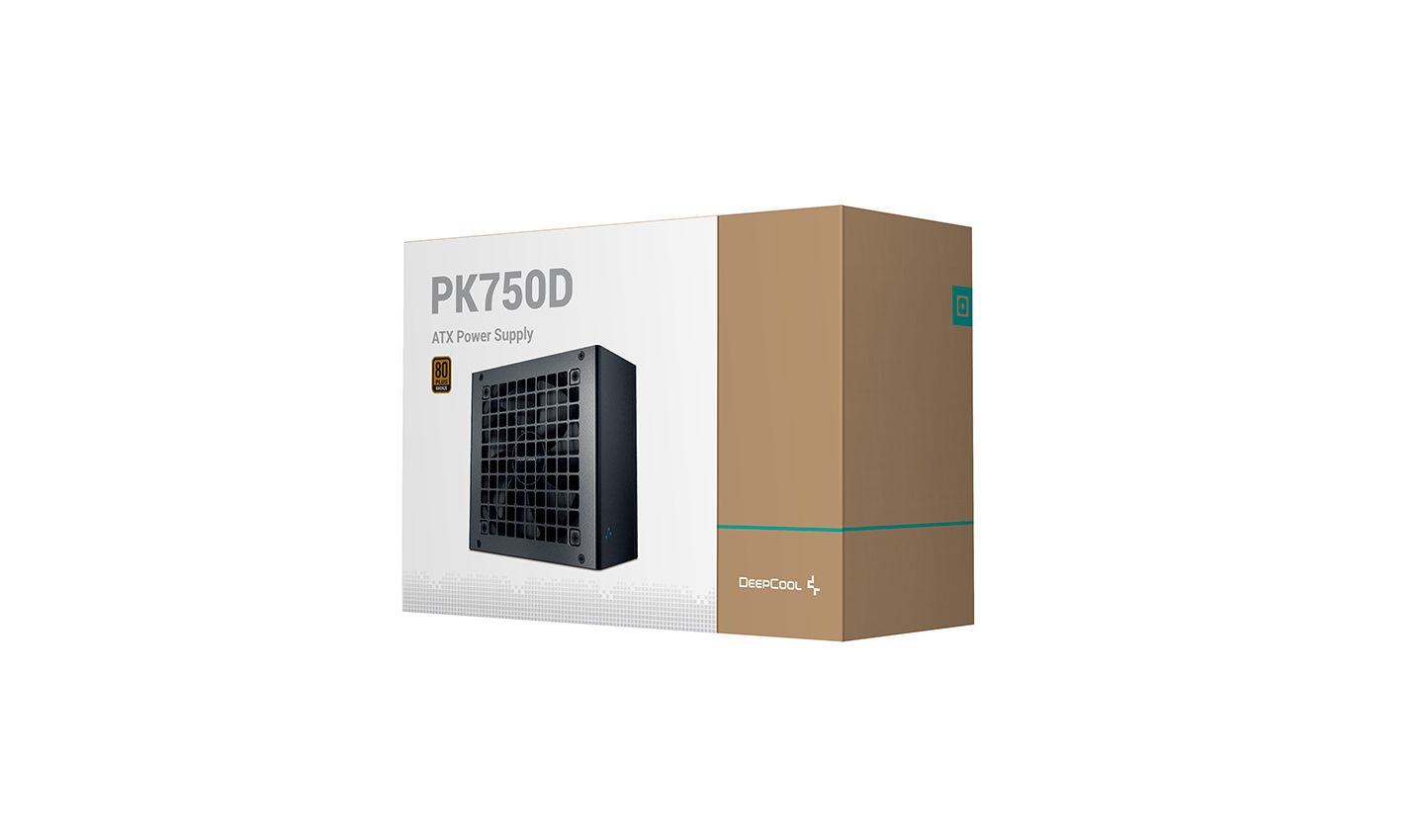 R-PK750D-FA0B-EU - Fuente DeepCool ATX 750W 120mm 20+4 pin ATX Molex SATA EPS PCIe 80 Plus Bronze Negra (R-PK750D-FA0B-EU)