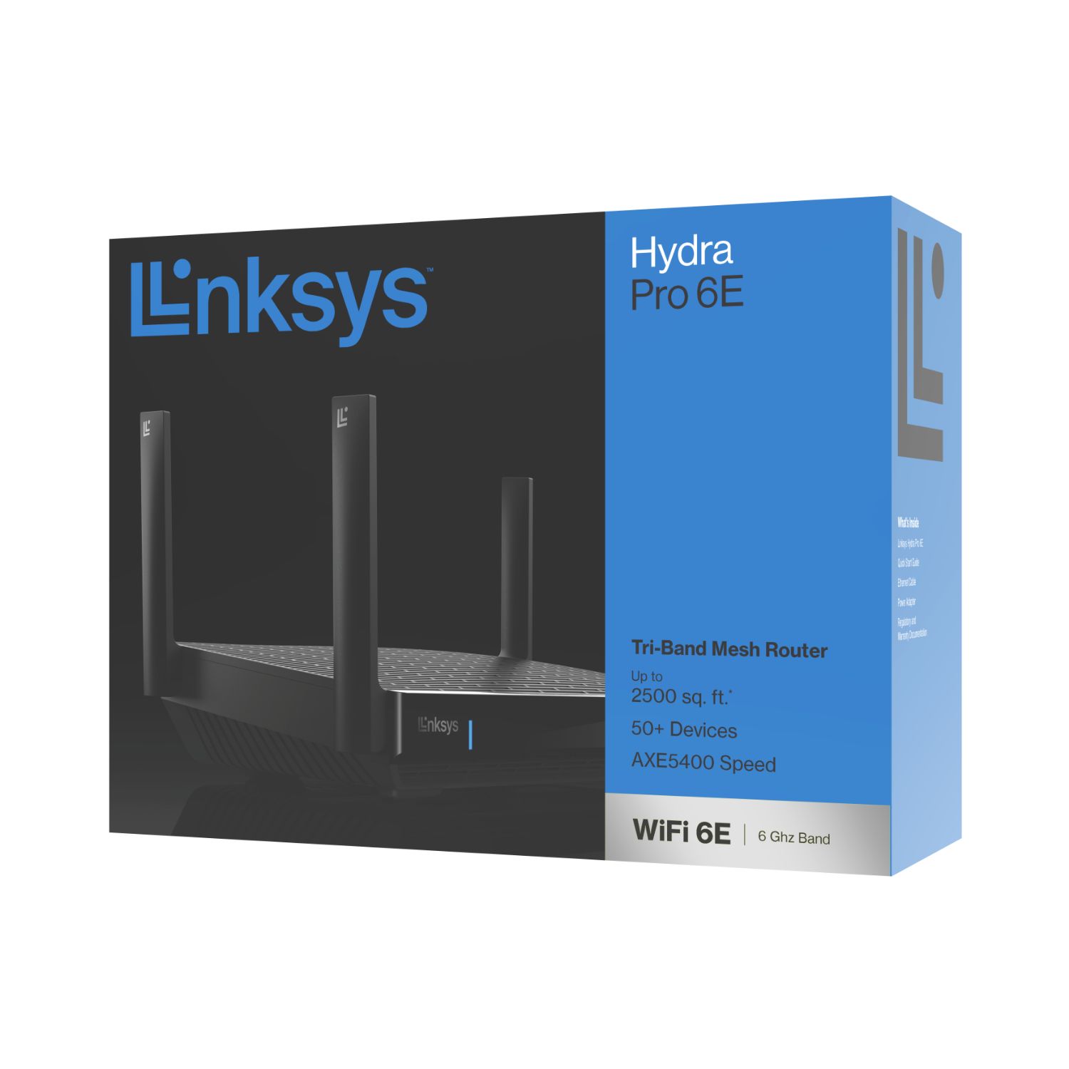 MR7500-EU - Router Mesh Linksys Hydra Pro WiFi 6 TriBand 4xRJ45 Gigabit Ethernet LAN Ethernet WAN 1xUSB-A 3.0 4 Antenas Externas Negro (MR7500-EU)