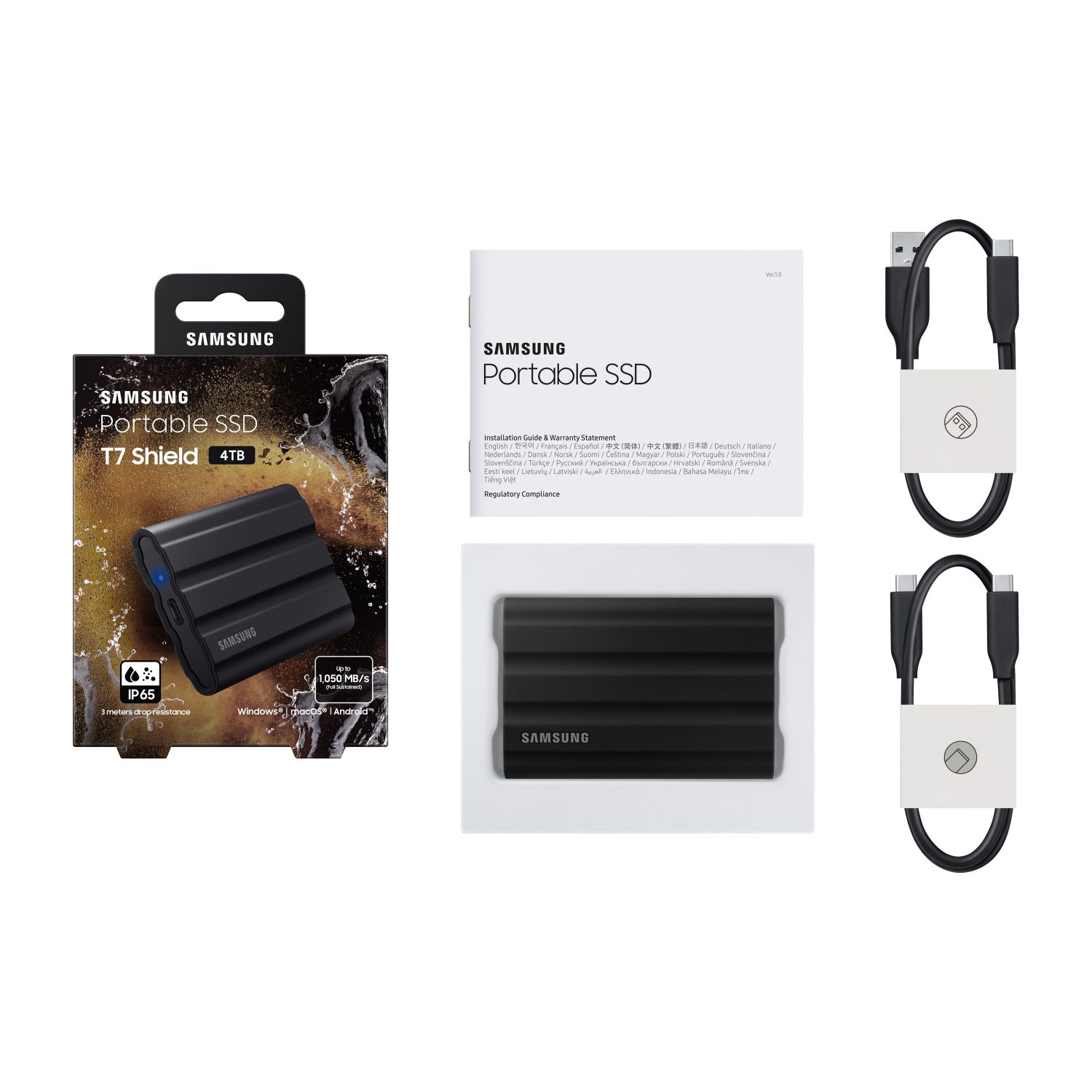 MU-PE4T0S/EU - SSD Samsung 7T 4Tb NVMe USB-C 3.2 Negro (MU-PE4T0S/EU)