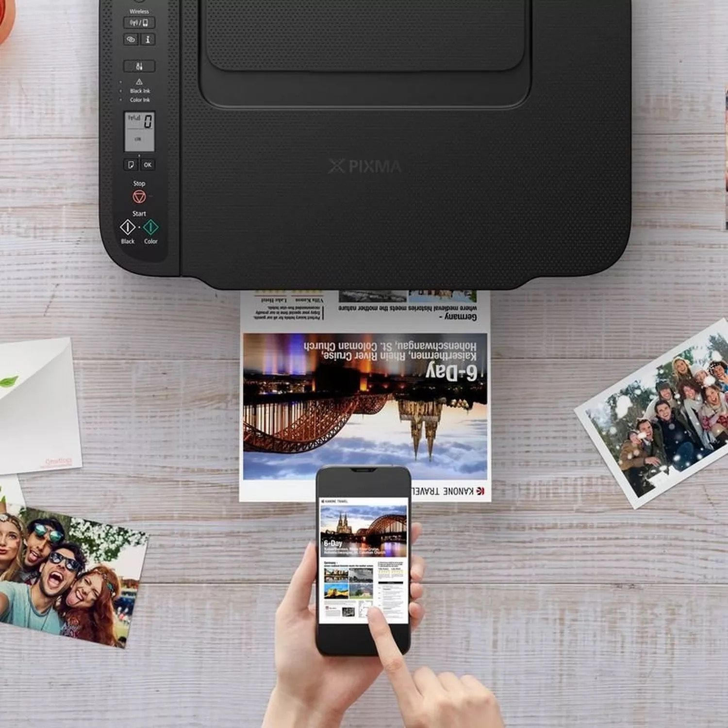 4977C006 - Multifuncin Fotografica Canon Pixma TS3550i LCD A4 Color USB-B WiFi 4 Dplex Negra (4977C006)