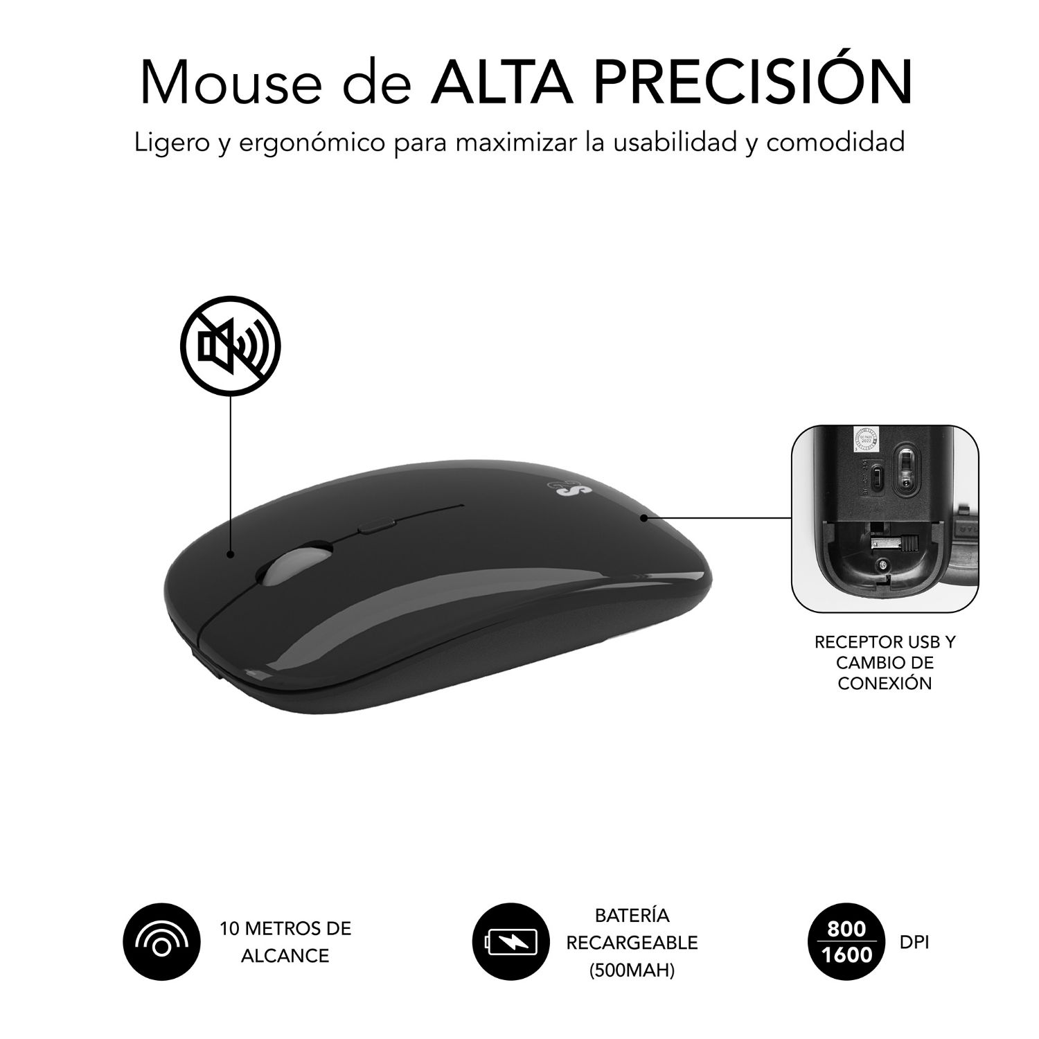 SUBKBC-DCEP20 - Kit Teclado + Ratn SUBBLIM Combo Dual Prestige Extendido Ergonmico Multimedia Multidispositivo 102 Teclas QWERTY Bluetooth 5.0 RF 2.4GHz Ambidextro ptico 1600dpi 4 Botones Negro/Gris (SUBKBC-DCEP20)