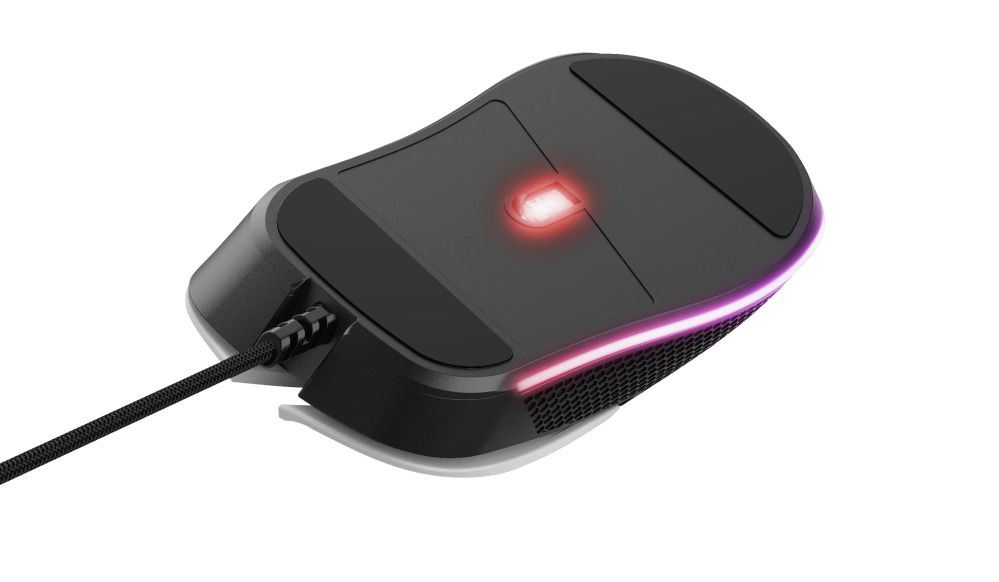 25066 - Ratn Gaming Trust GXT 922W YBAR ptico Diestro RGB USB-A Cable 2.1m 7200dpi 6 Botones Negro/Blanco (25066)