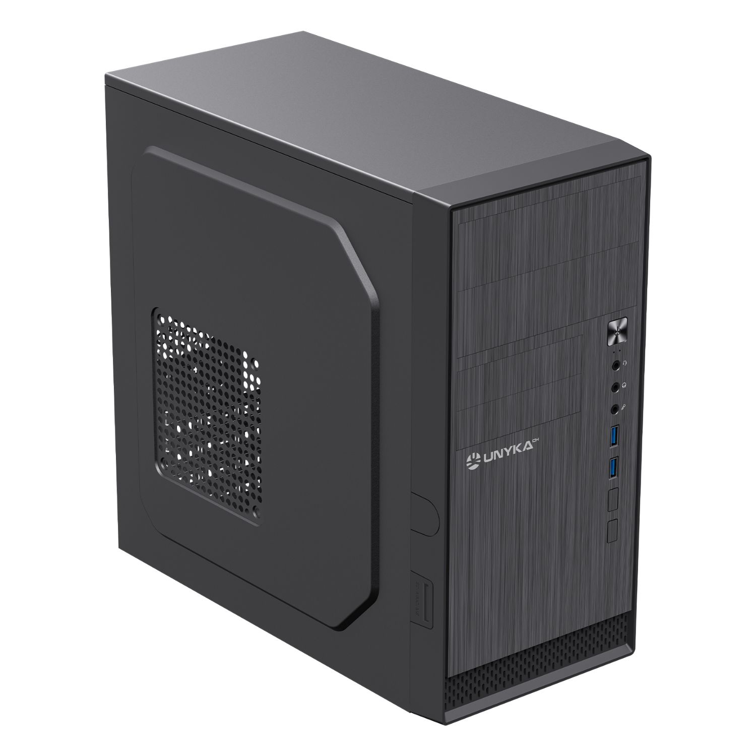 UK52116 - Caja UNYKA AERO C12 V1 2xUSB 3.0 Lector Tarjetas SD mATX Negra (UK52116)
