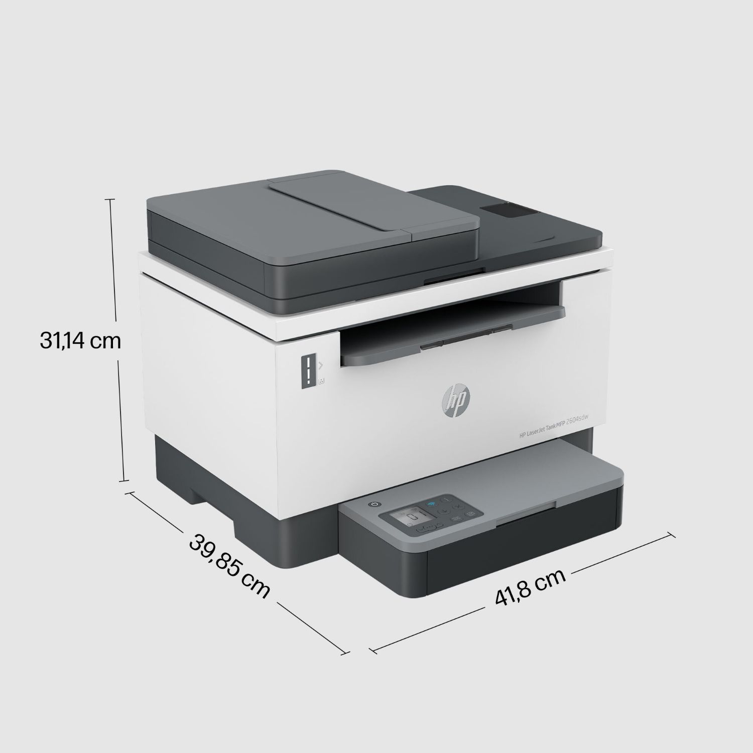 381V1A - Impresora Multifuncin HP LaserJet Tank MFP-2604sdw Pantalla LCD 1.18? 600x600dpi A4 B/N ADF 1xUSB 2.0 WiFi Bluetooth Ethernet 10/100 Dplex Blanca/Gris (381V1A)